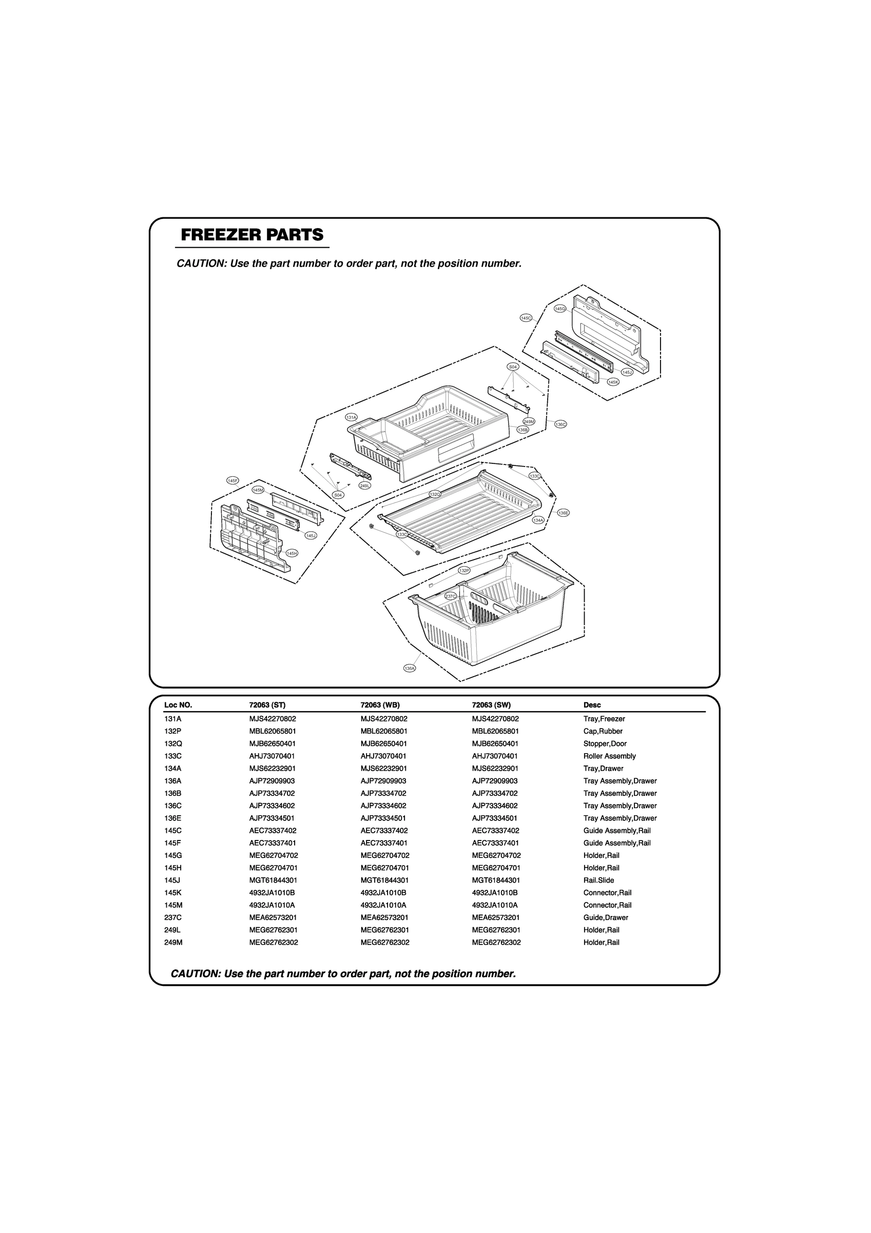 FREEZER PARTS