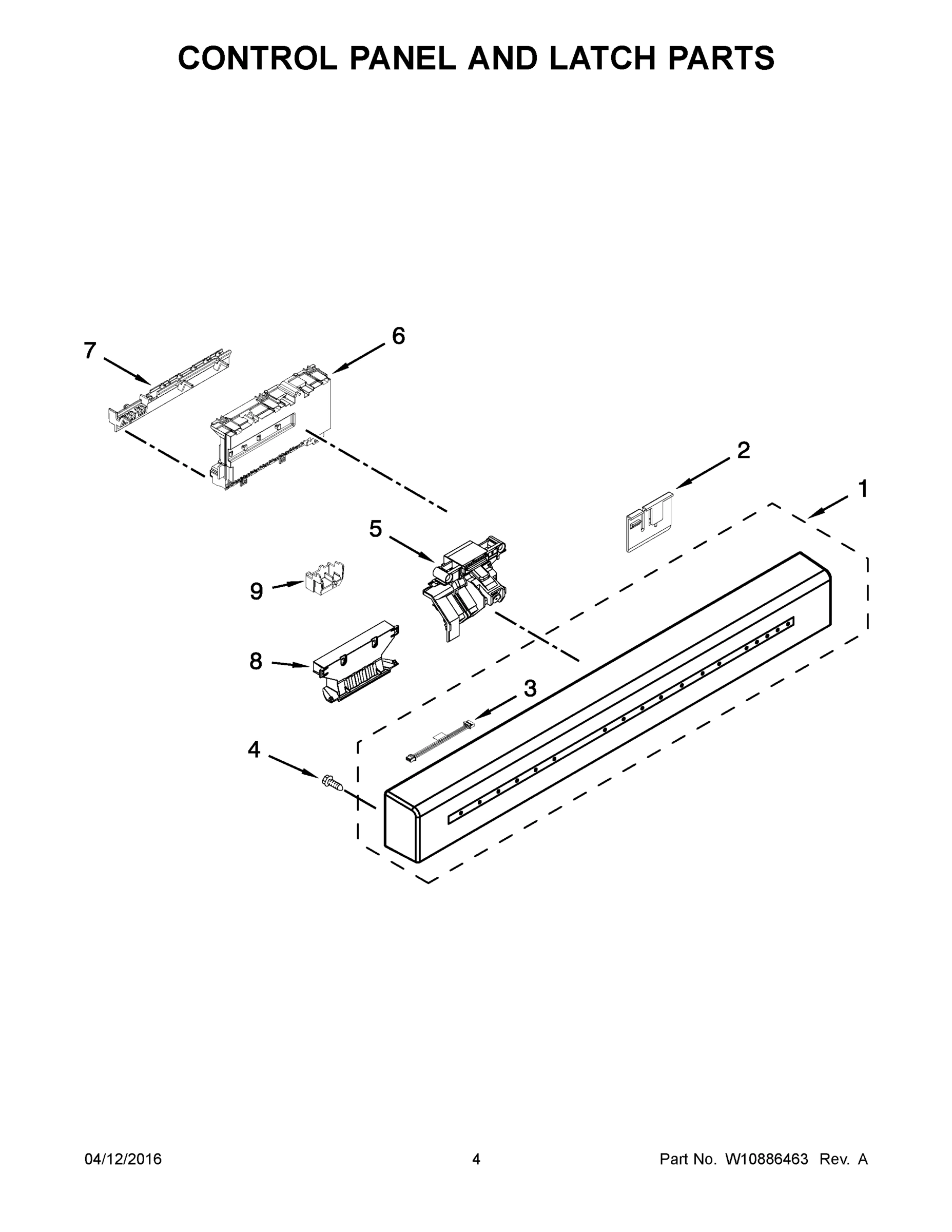 03 - CONTROL PANEL AND LATCH PARTS