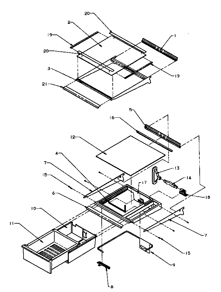 15 - REF SHELVING AND DRAWERS