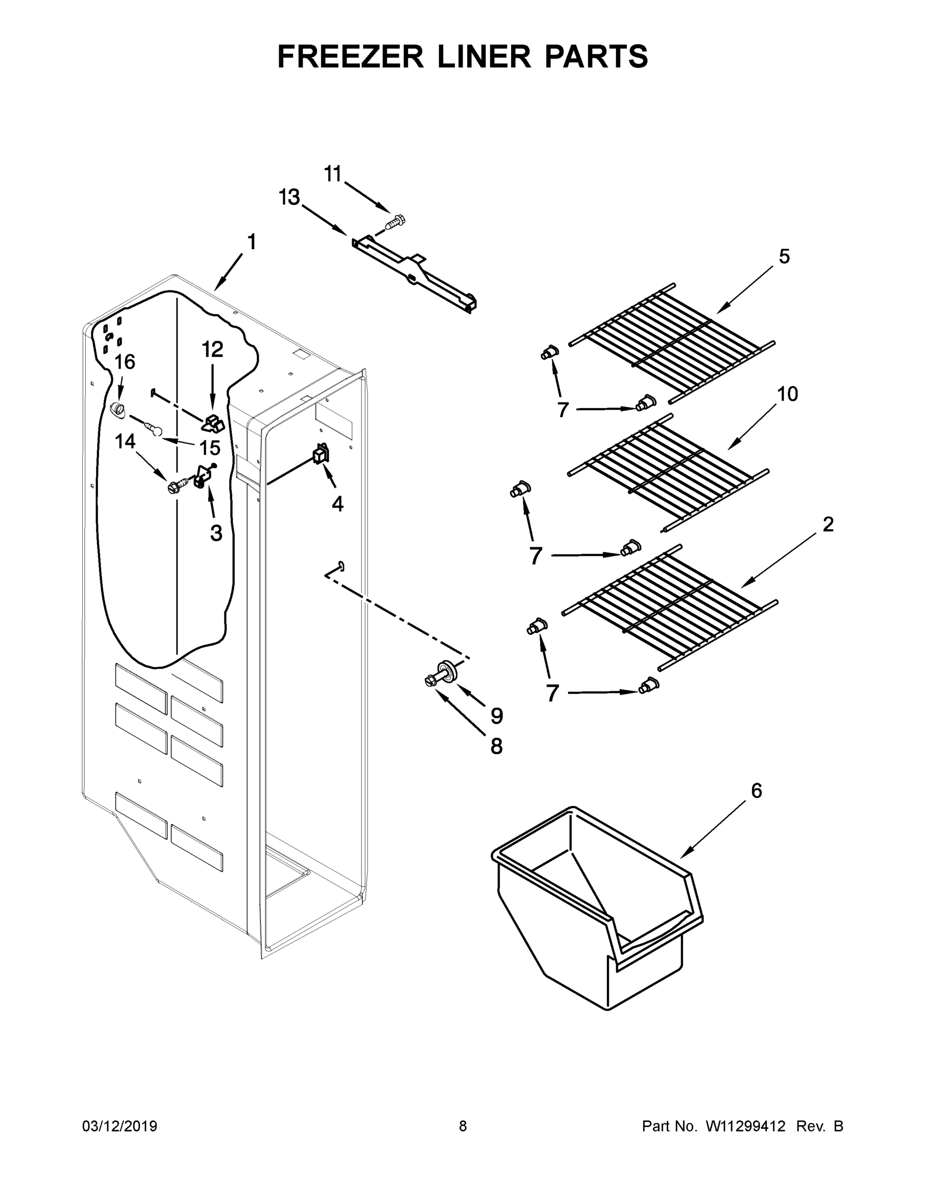 05 - FREEZER LINER PARTS