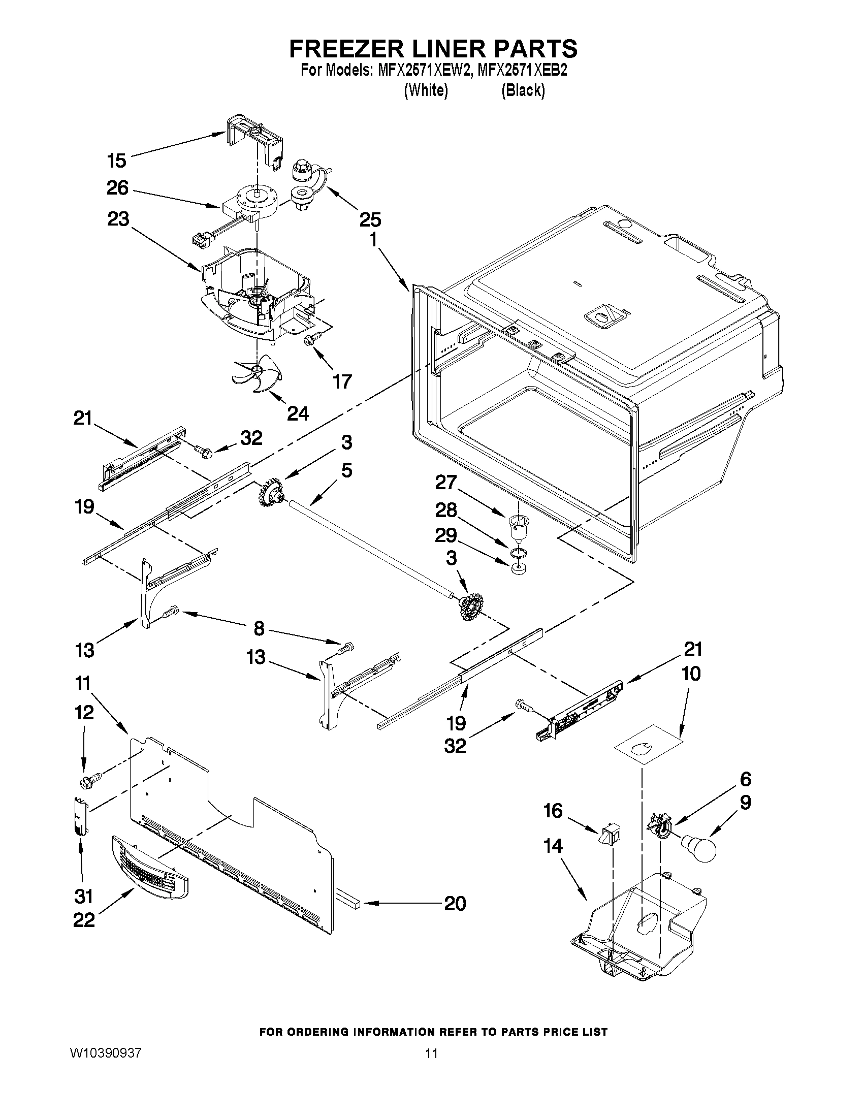 06 - FREEZER LINER PARTS