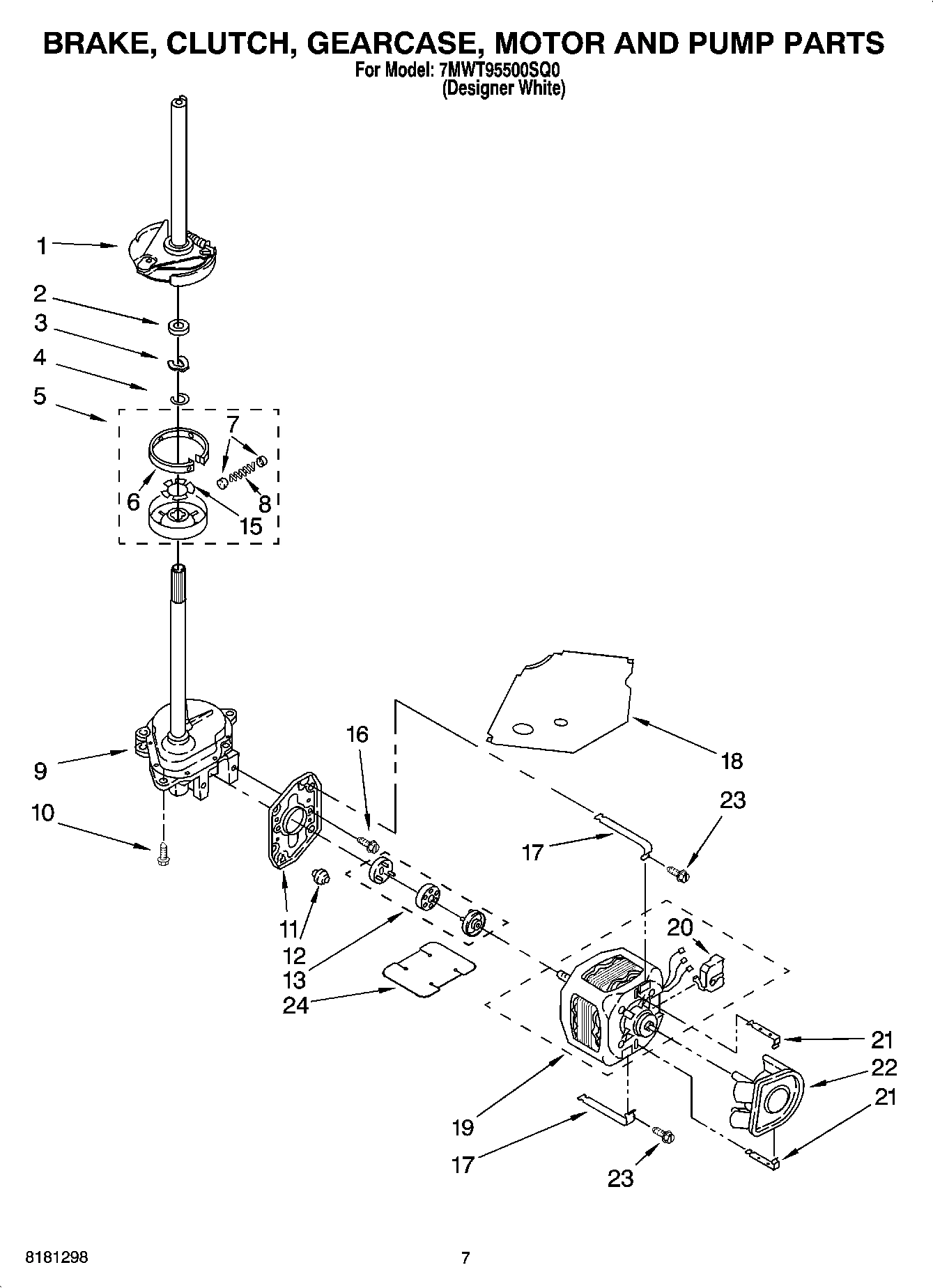 04 - BRAKE, CLUTCH, GEARCASE, MOTOR AND PUMP PARTS