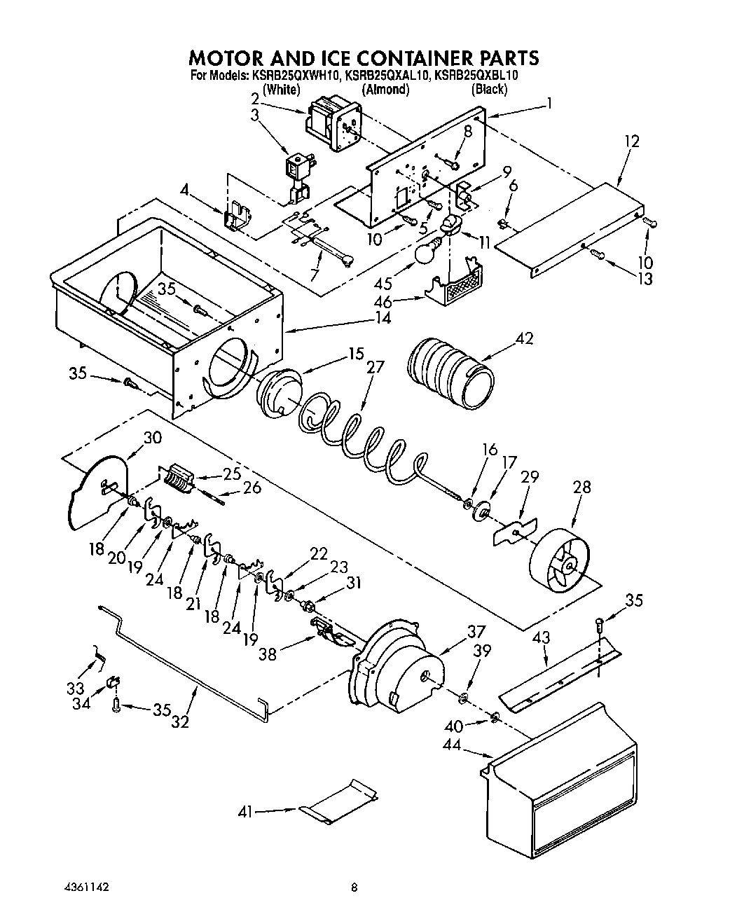 07 - MOTOR AND ICE CONTAINER, LIT/OPTIONAL