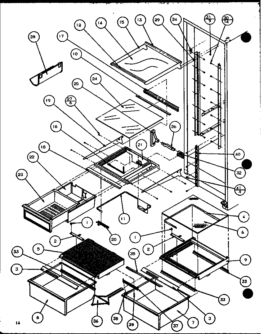 13 - REF SHELVING AND DRAWERS