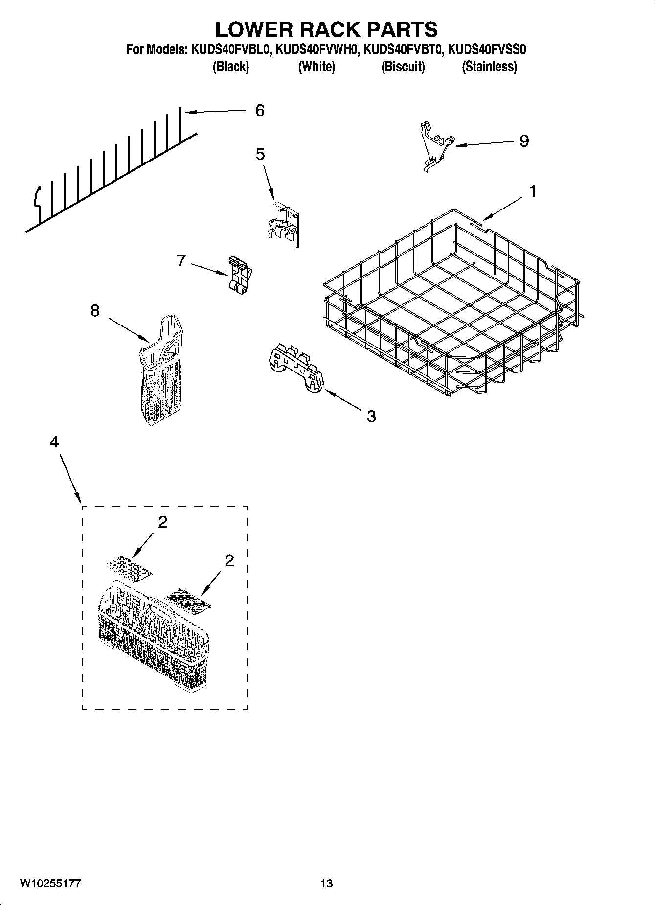 10 - LOWER RACK PARTS