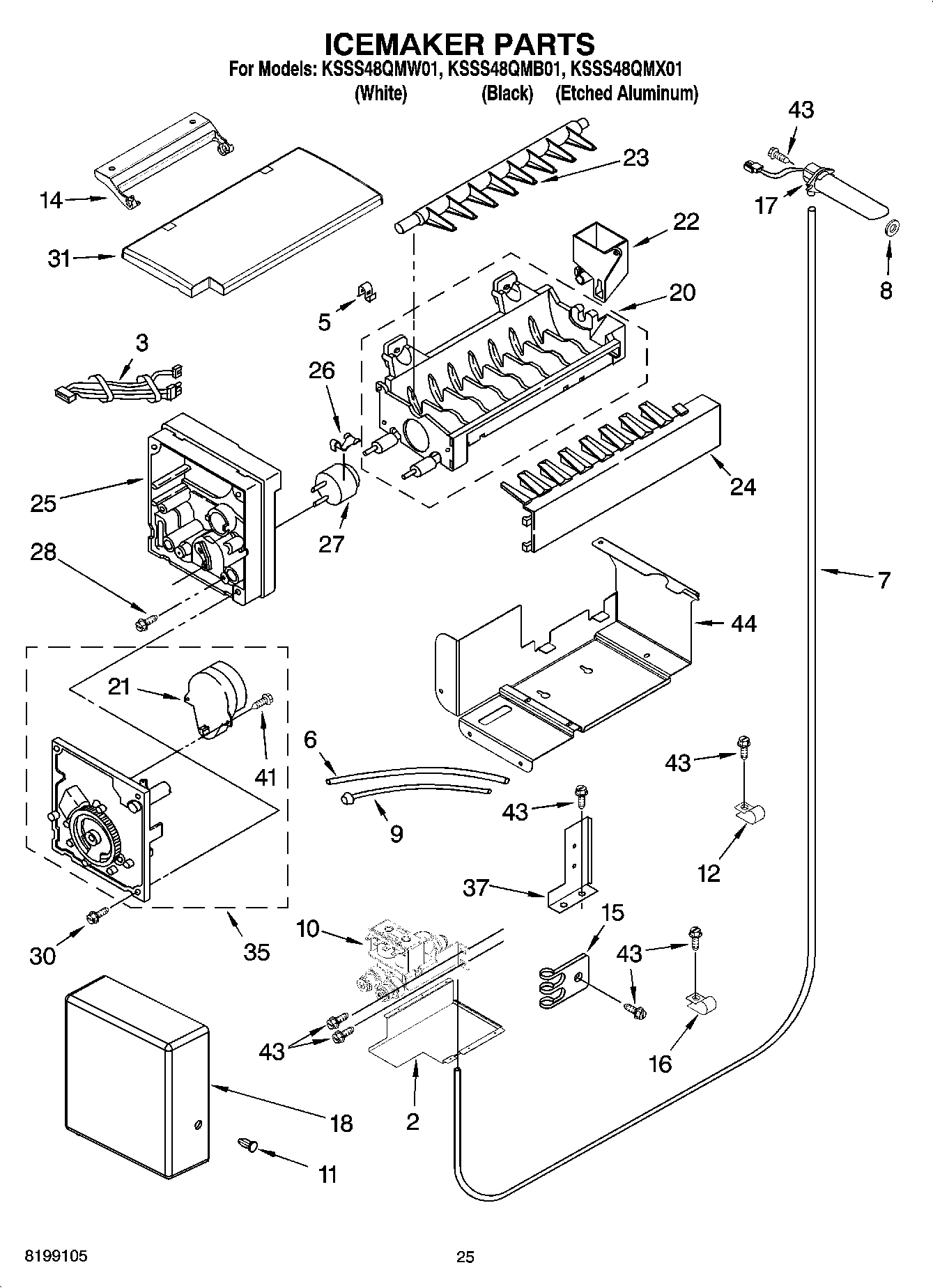 15 - ICEMAKER PARTS