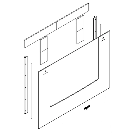 W11600199 Whirlpool Door Glass