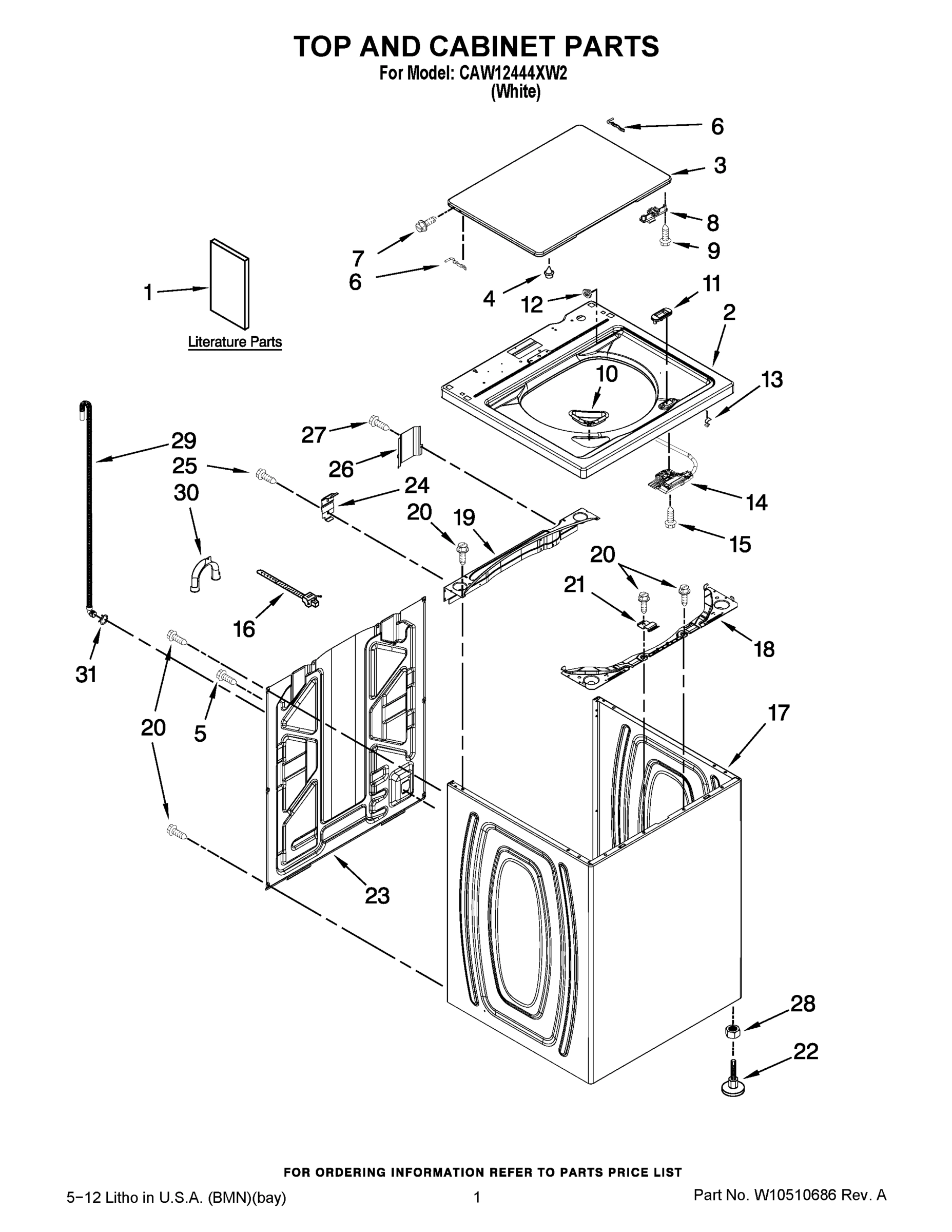 01 - TOP AND CABINET PARTS