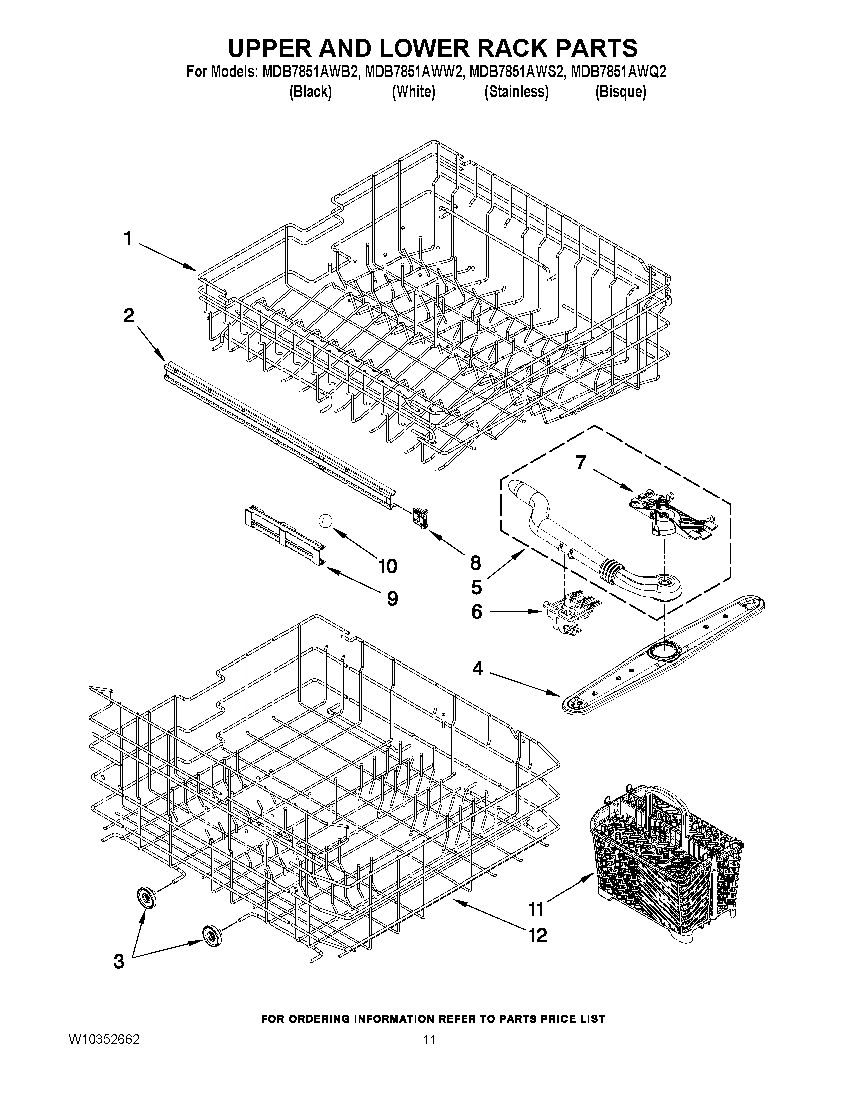 09 - UPPER AND LOWER RACK PARTS