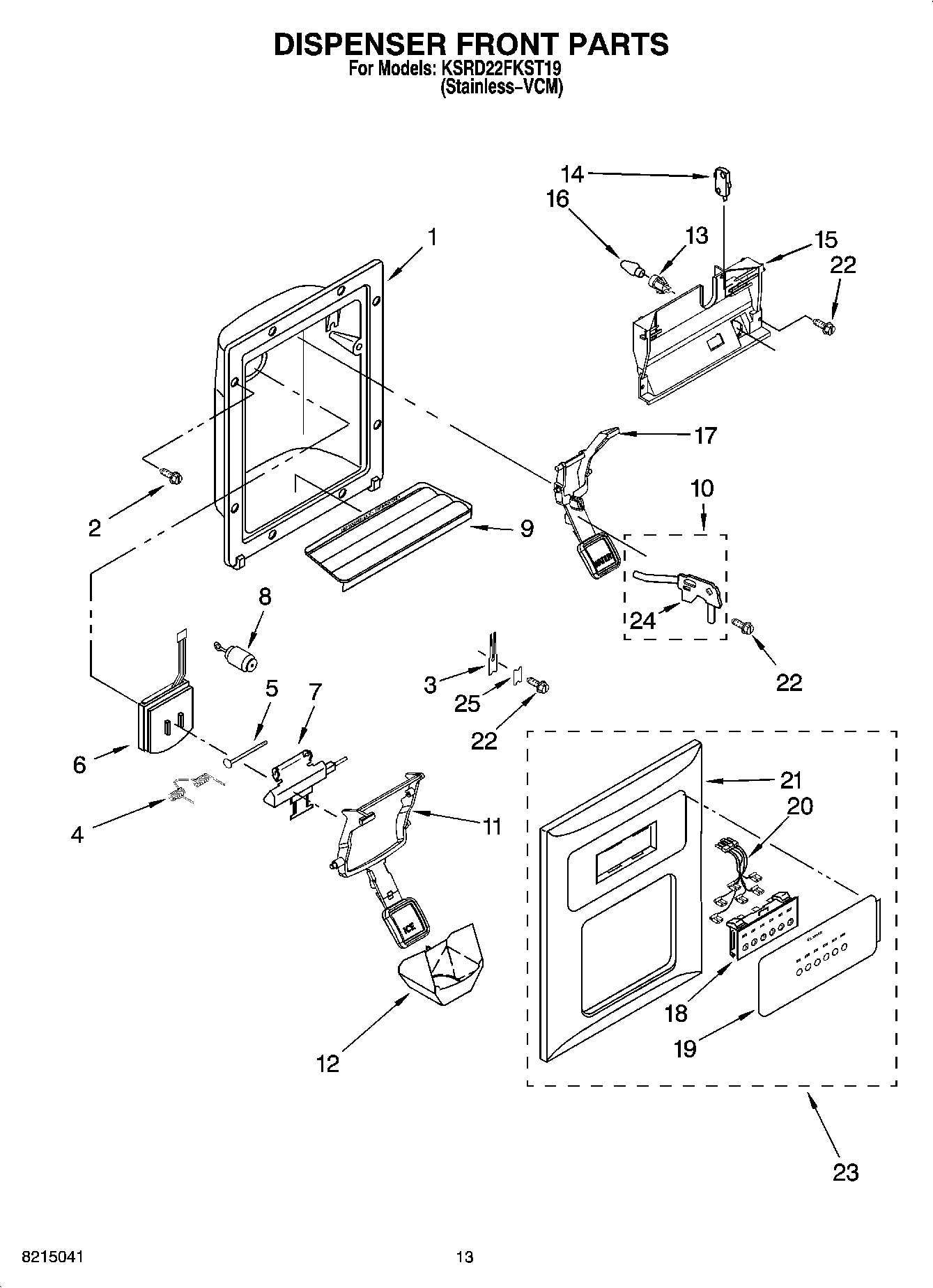 08 - DISPENSER FRONT PARTS