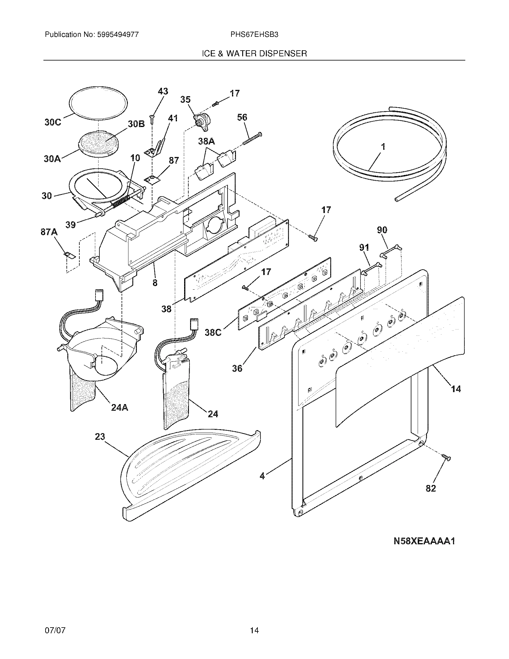 15 - ICE & WATER DISPENSER