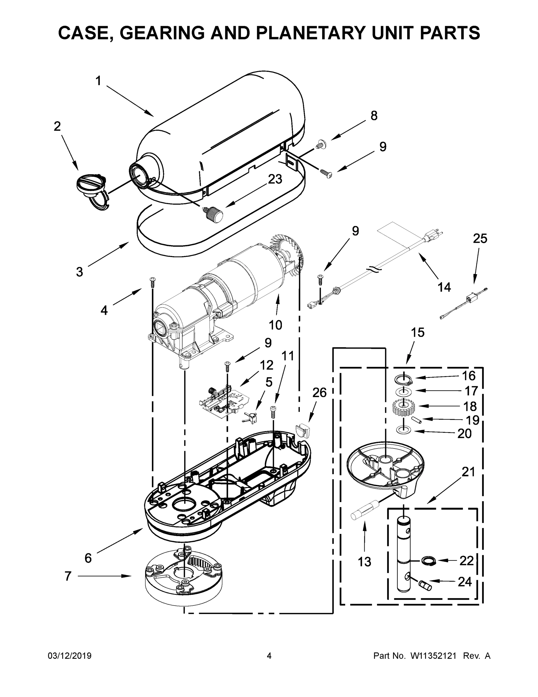 03 - CASE, GEARING AND PLANETARY UNIT PARTS