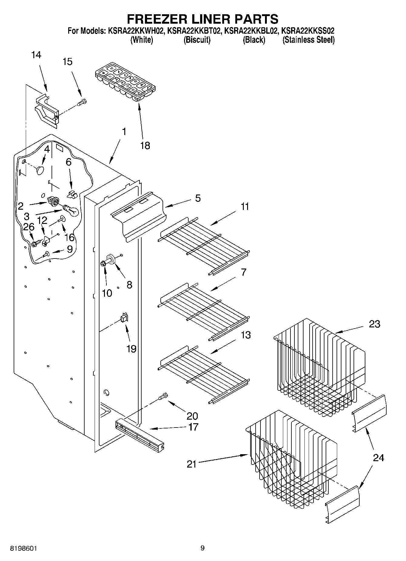 06 - FREEZER LINER PARTS