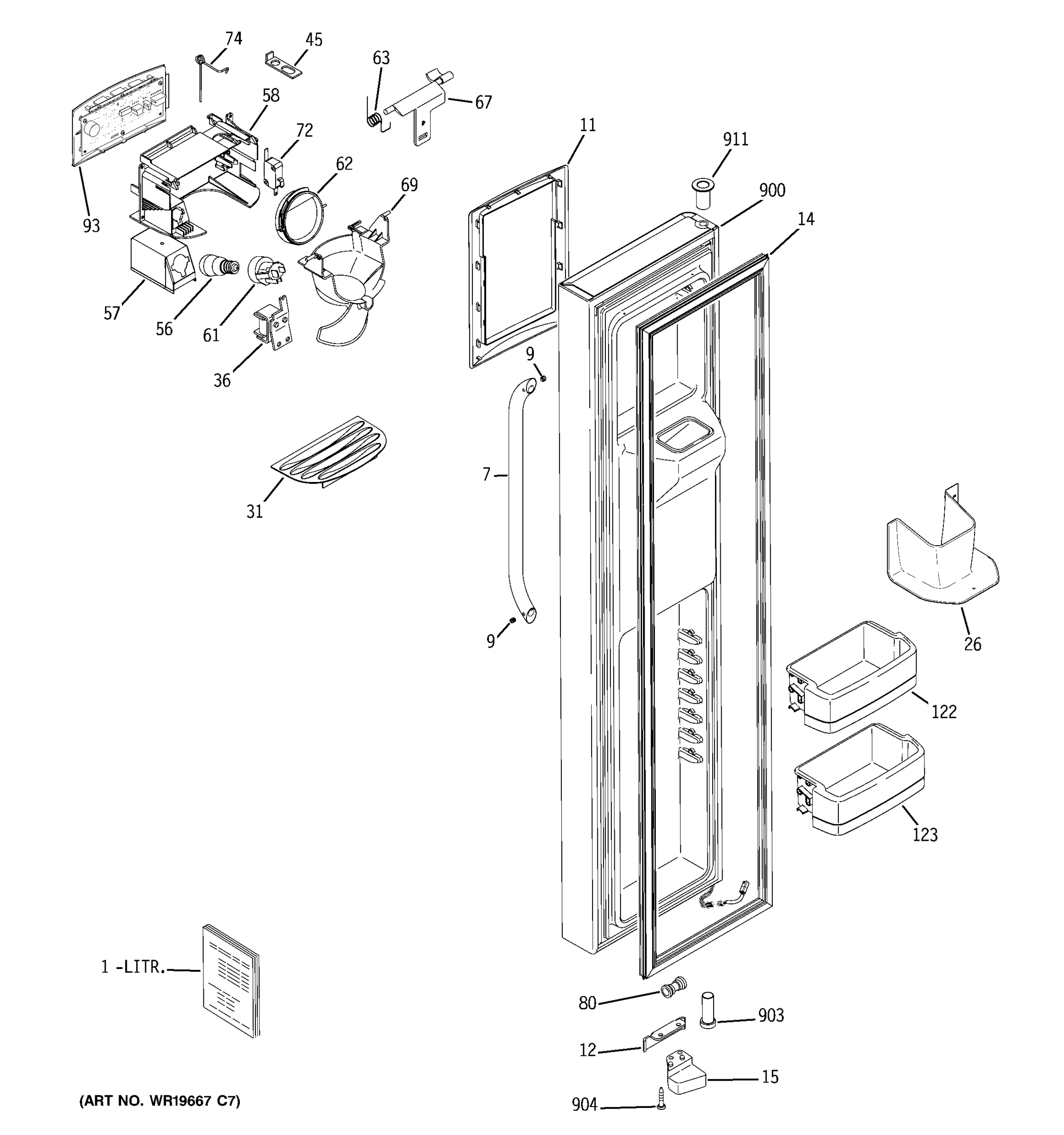 FREEZER DOOR