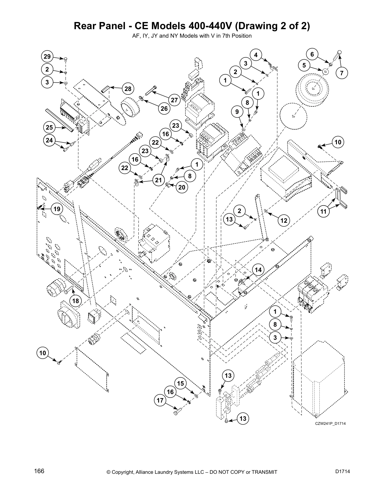 Rear Panel - CE Models 400-440V (Drawing 2 of 2)
