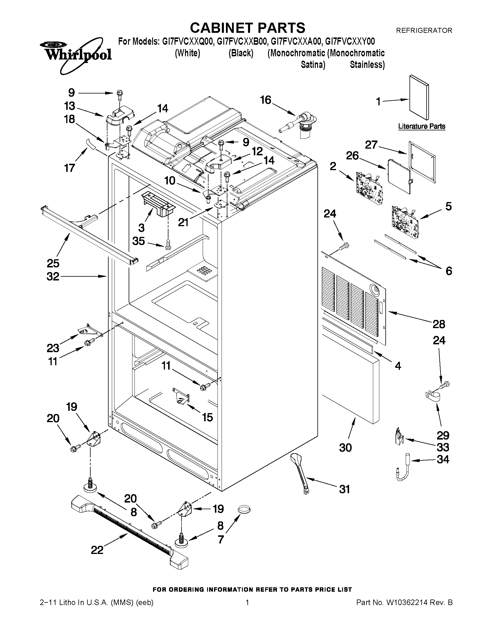 01 - CABINET PARTS