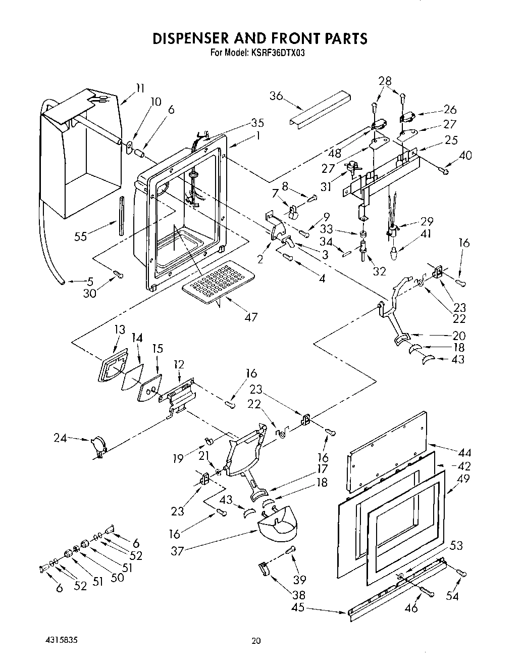 12 - DISPENSER AND FRONT