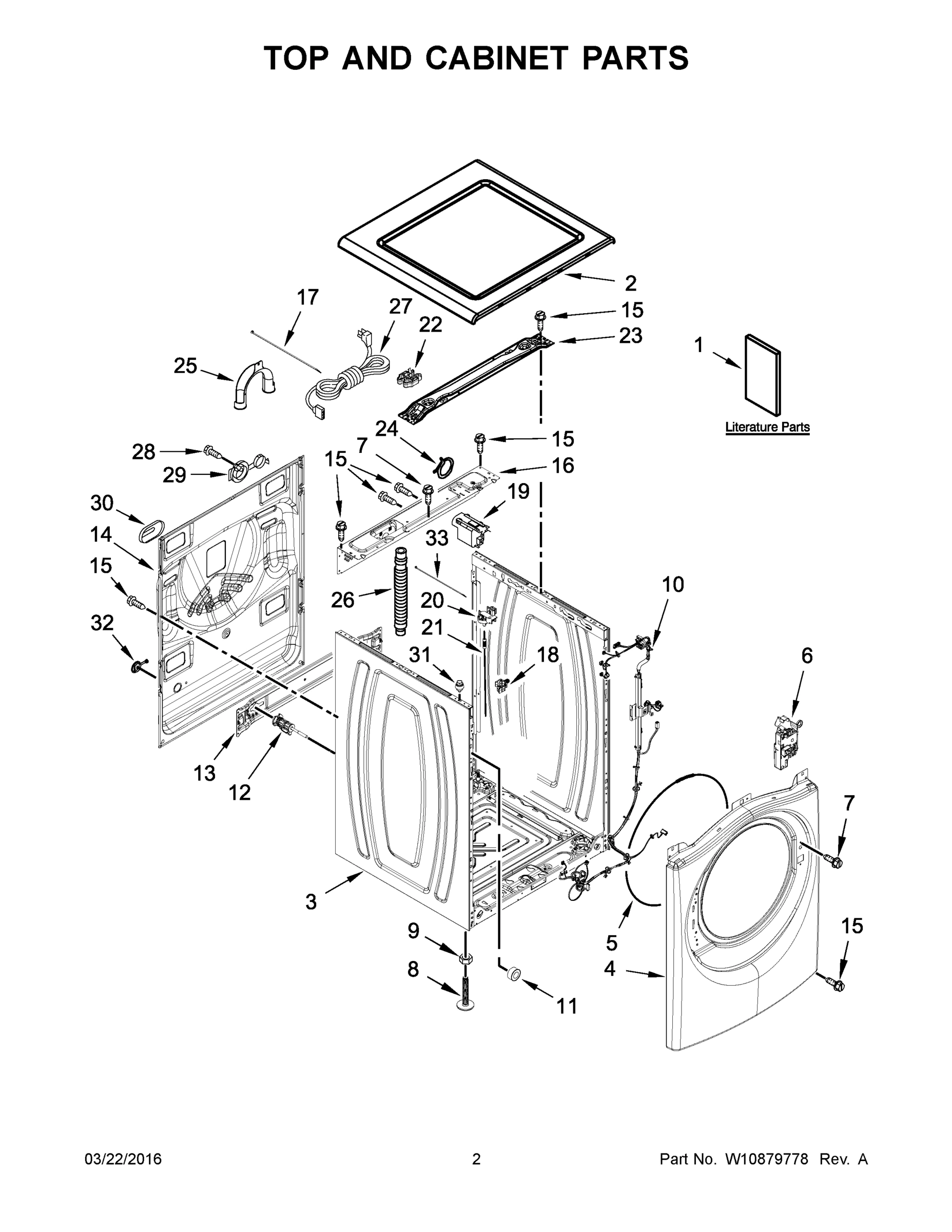 02 - TOP AND CABINET PARTS