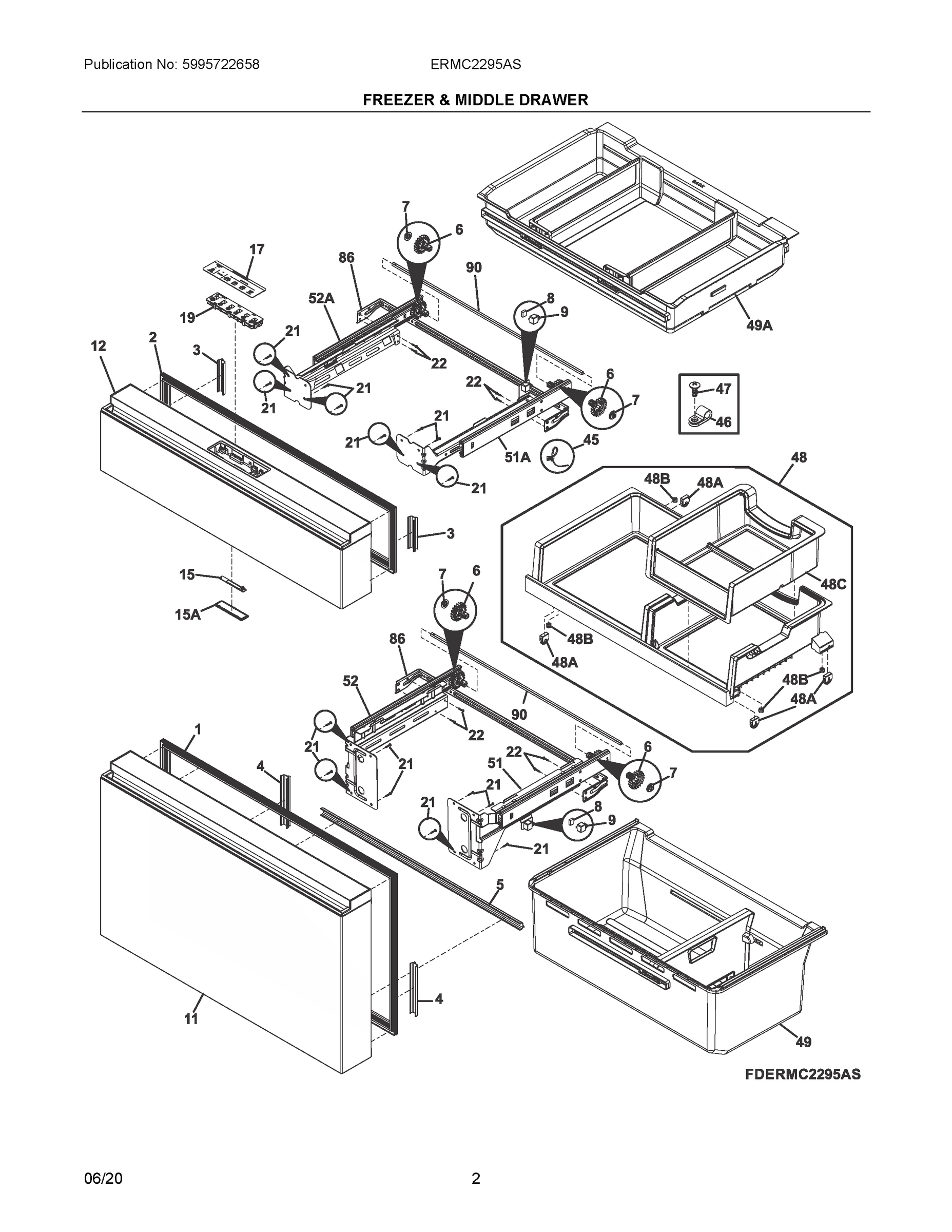 02 - FREEZER & MIDDLE DRAWER