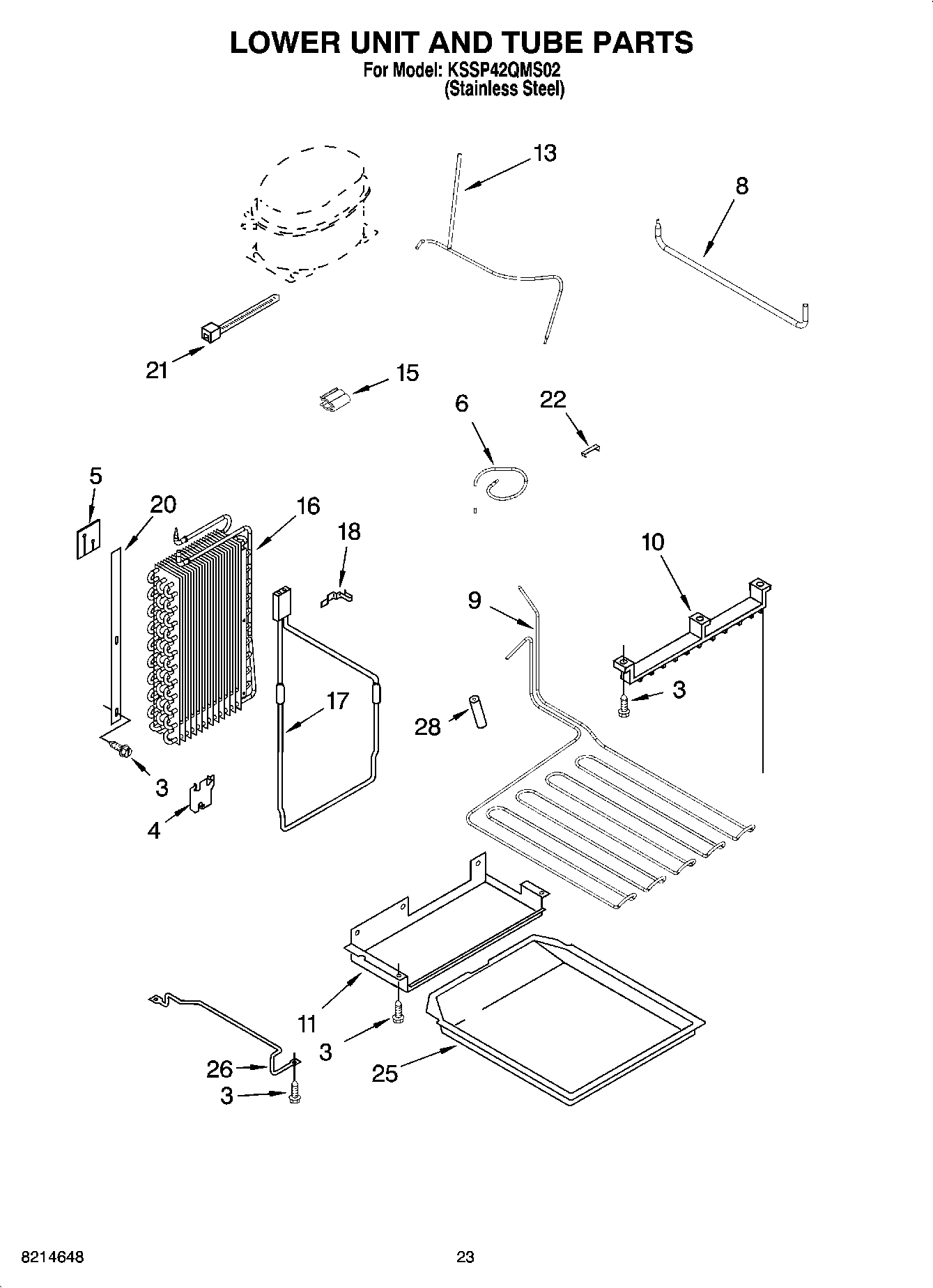 14 - LOWER UNIT AND TUBE PARTS