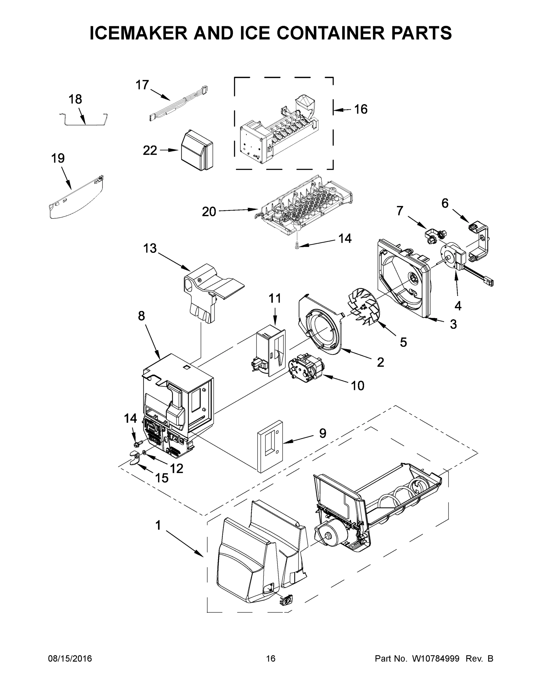 09 - ICEMAKER AND ICE CONTAINER PARTS