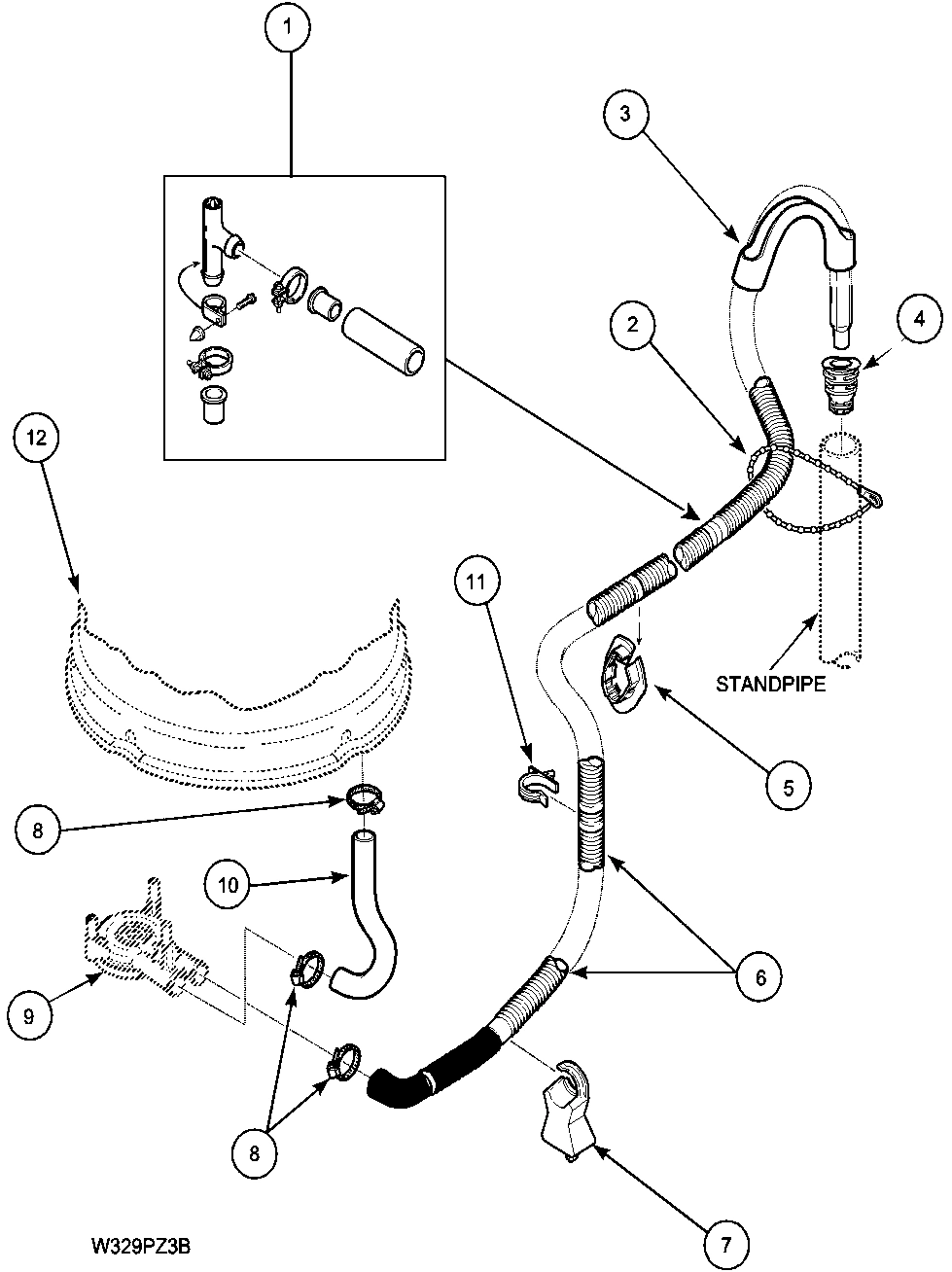 04 - DRAIN HOSE AND SIPHON BREAK