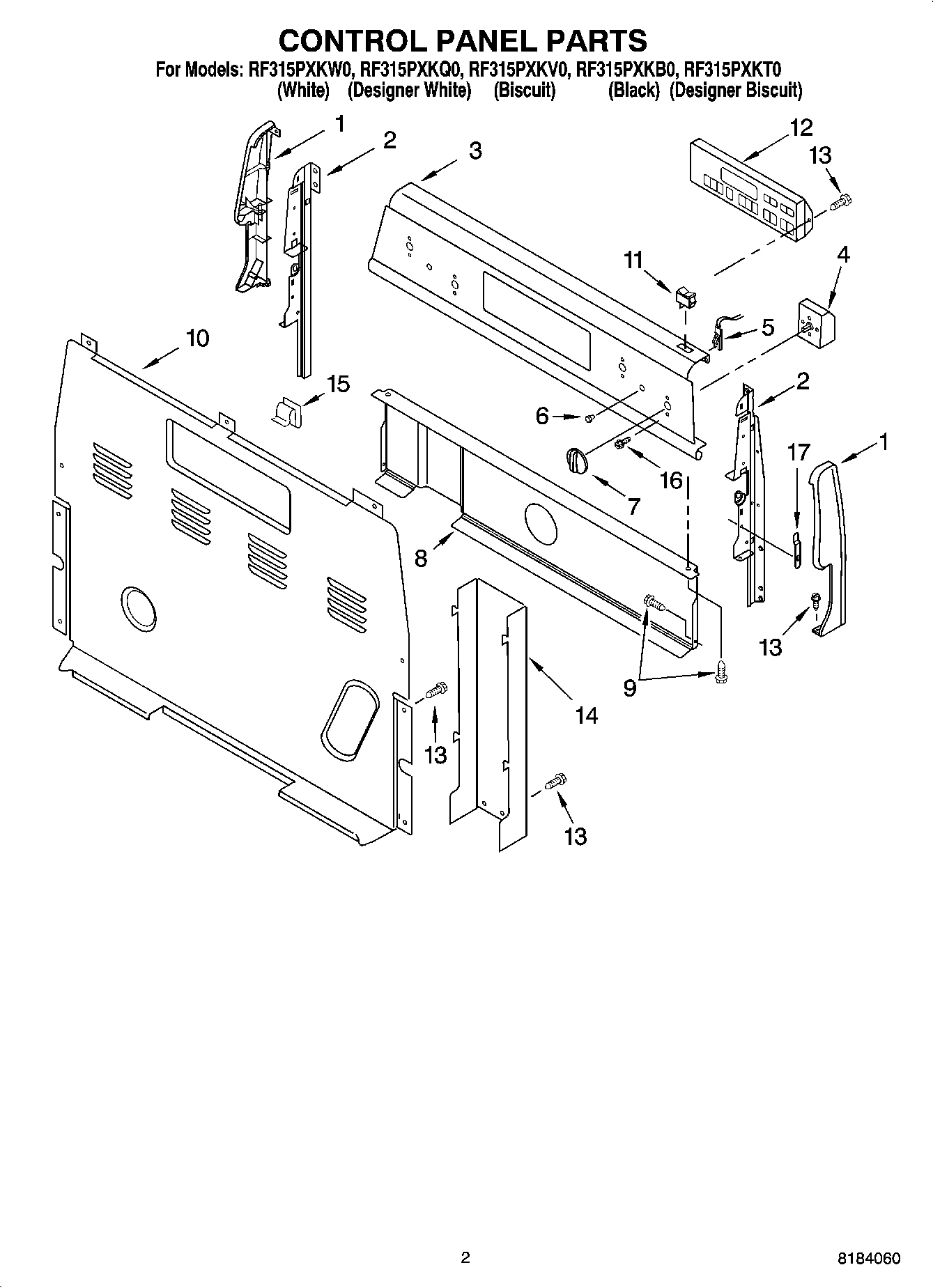02 - CONTROL PANEL PARTS