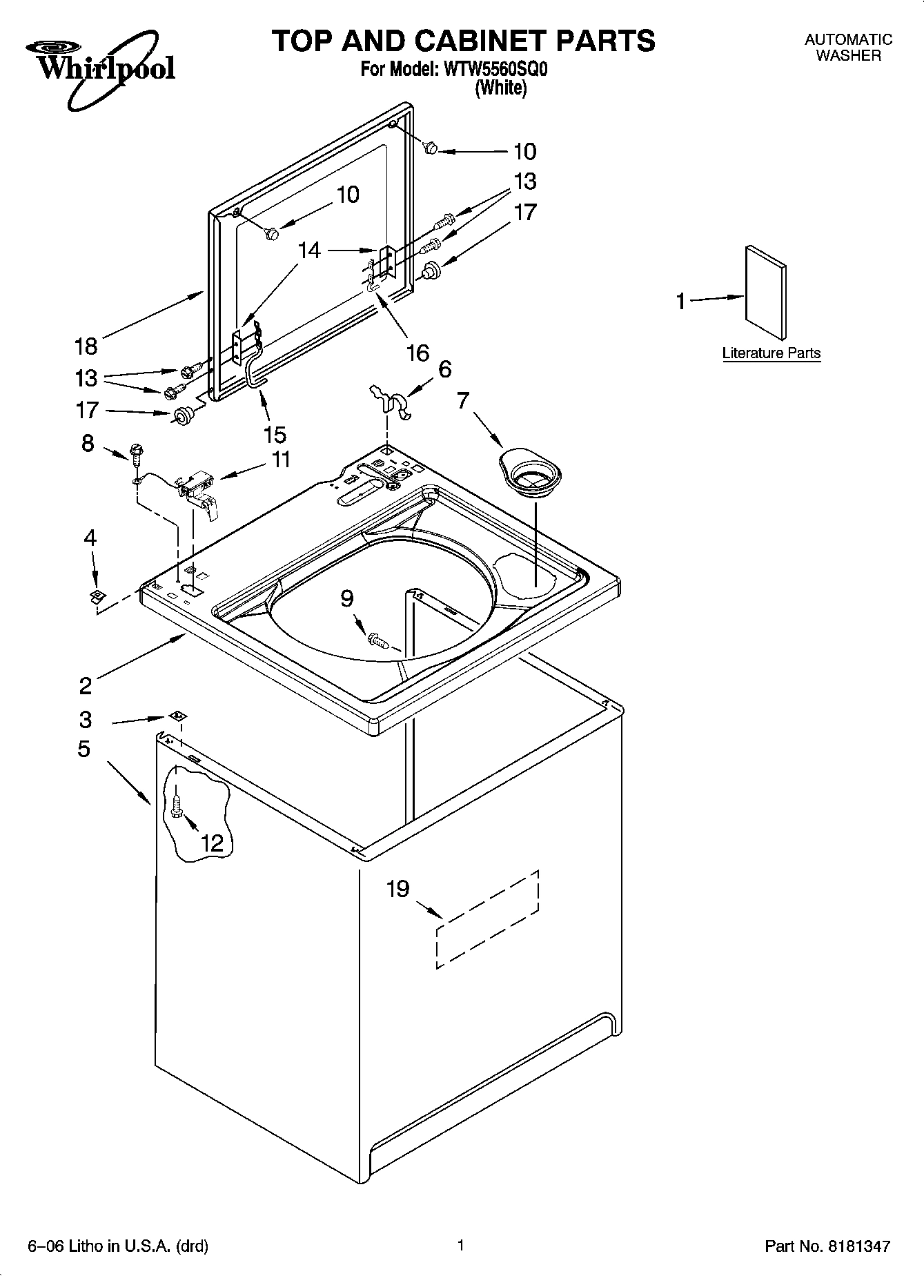 01 - TOP AND CABINET PARTS