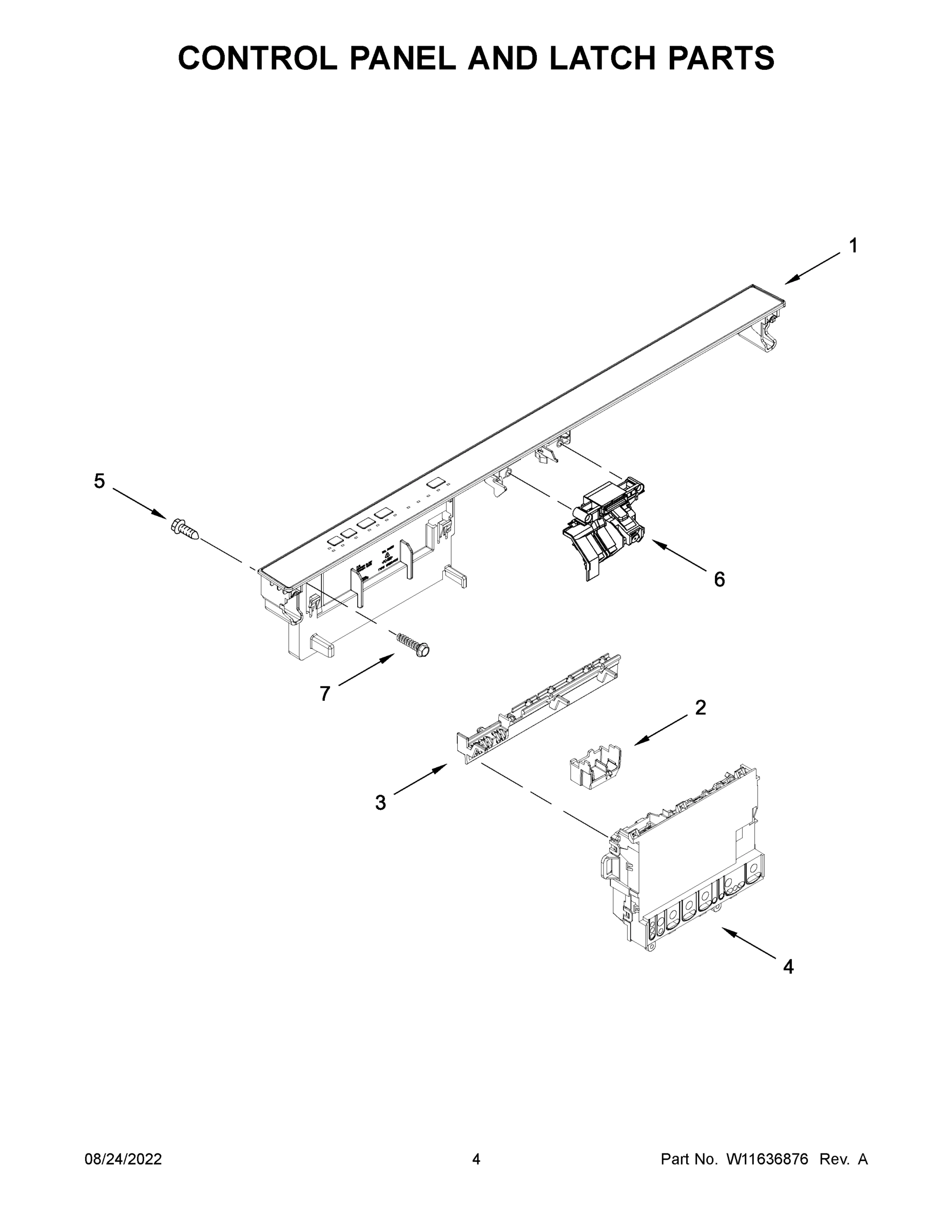 03 - CONTROL PANEL AND LATCH PARTS