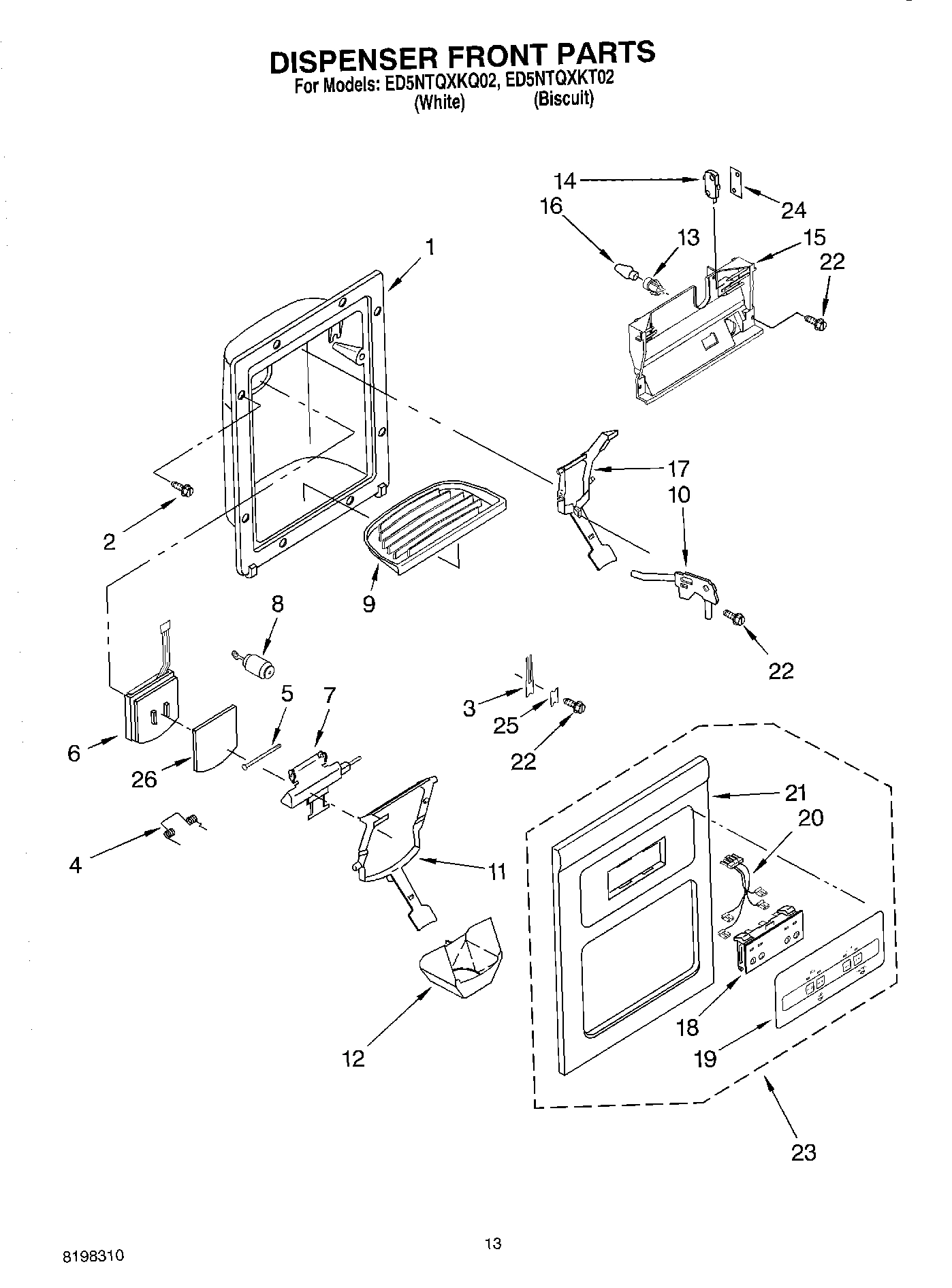 08 - DISPENSER FRONT PARTS