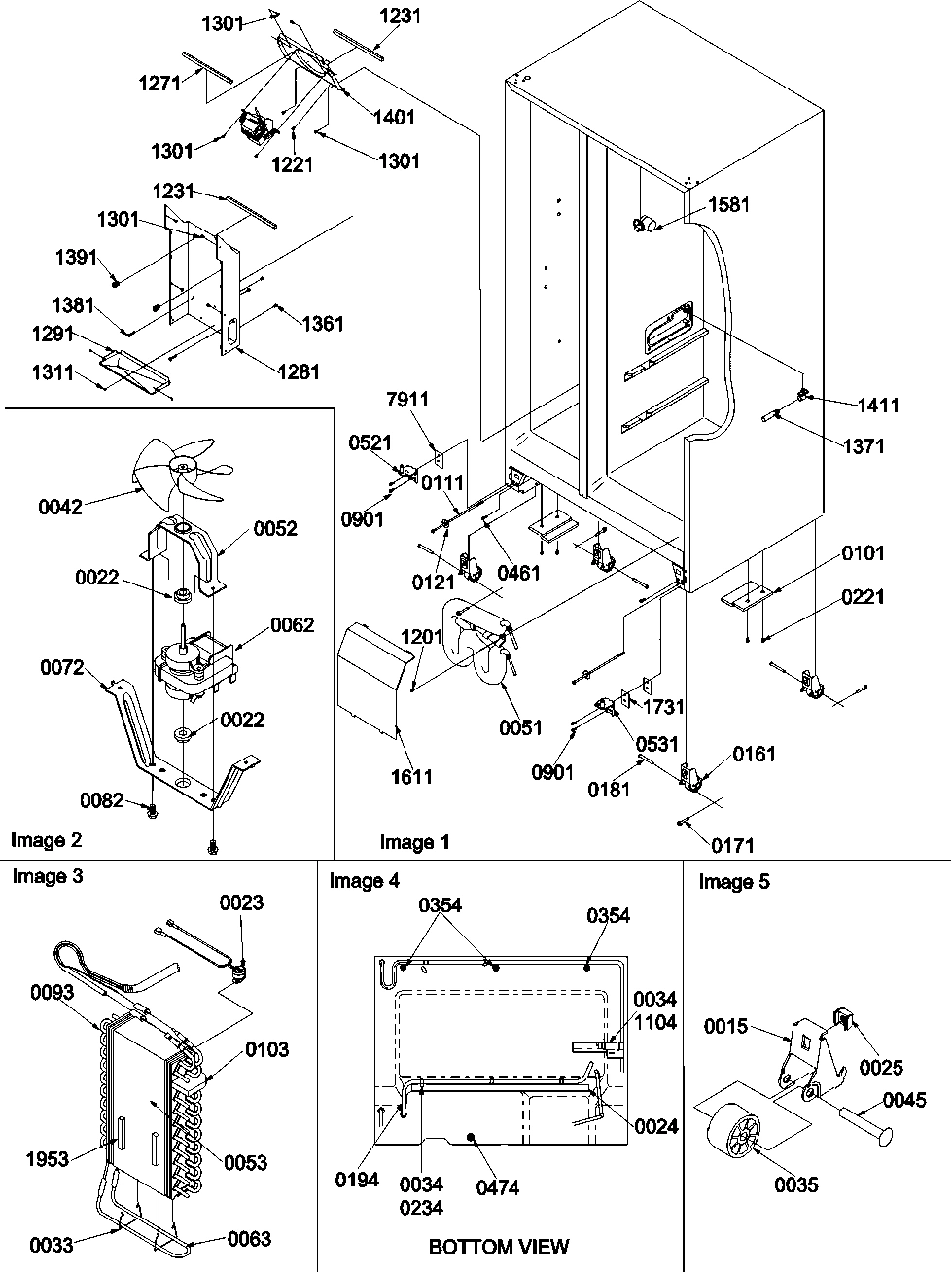 07 - HINGES, DRAIN, ROLLERS & EVAP ASSY.
