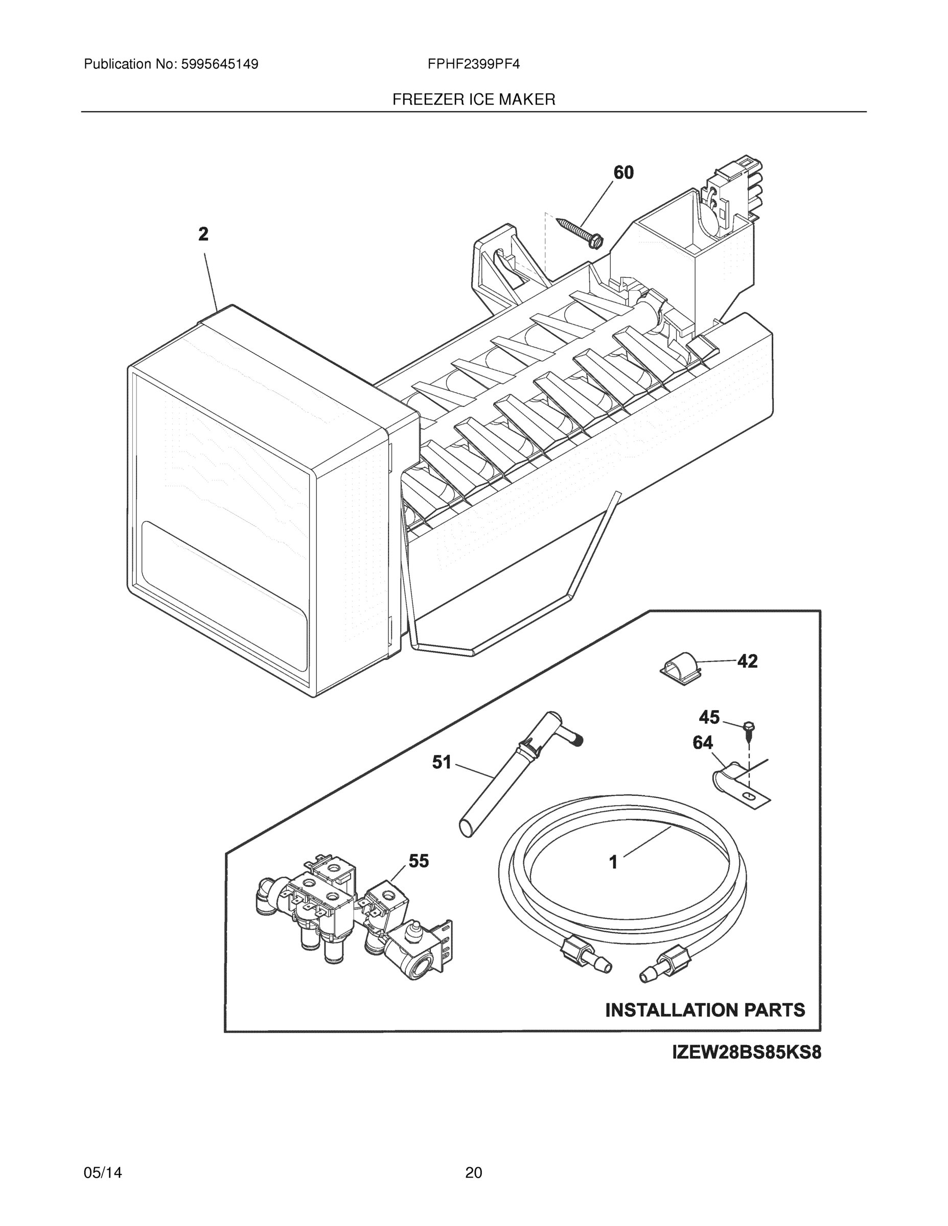 19 - FREEZER ICE MAKER