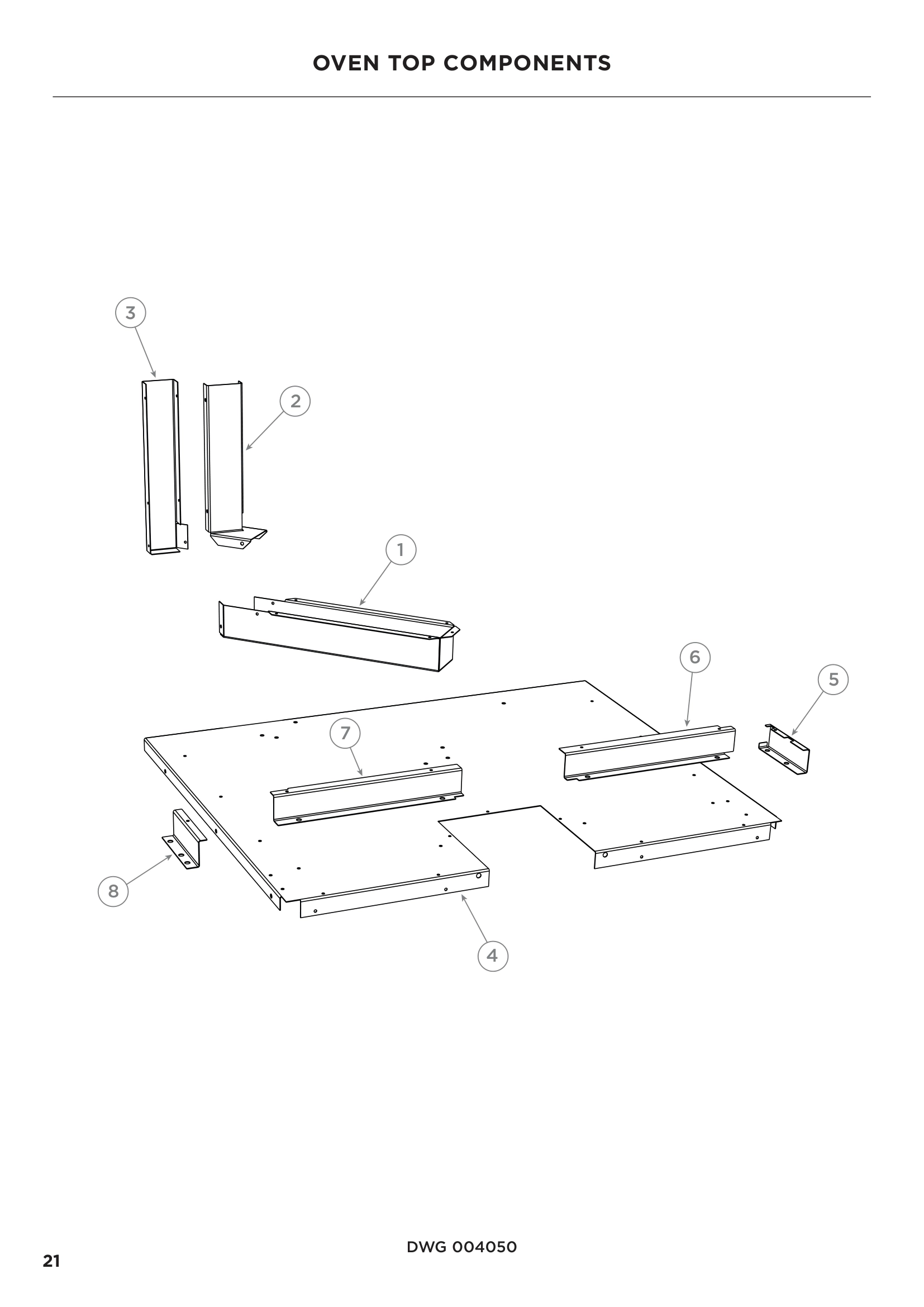 OVEN TOP COMPONENTS
