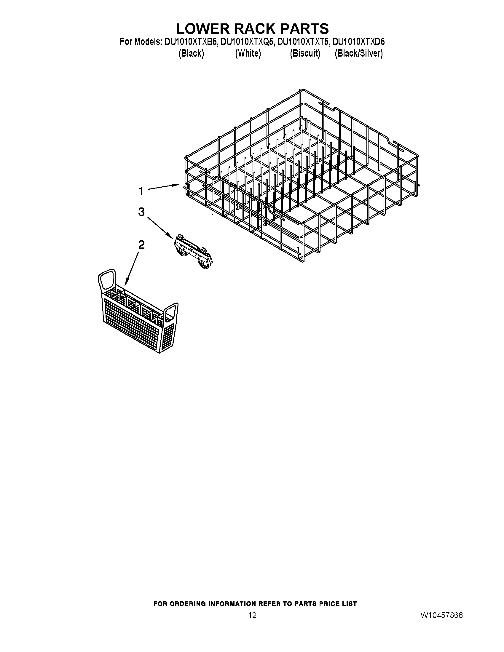 10 - LOWER RACK PARTS