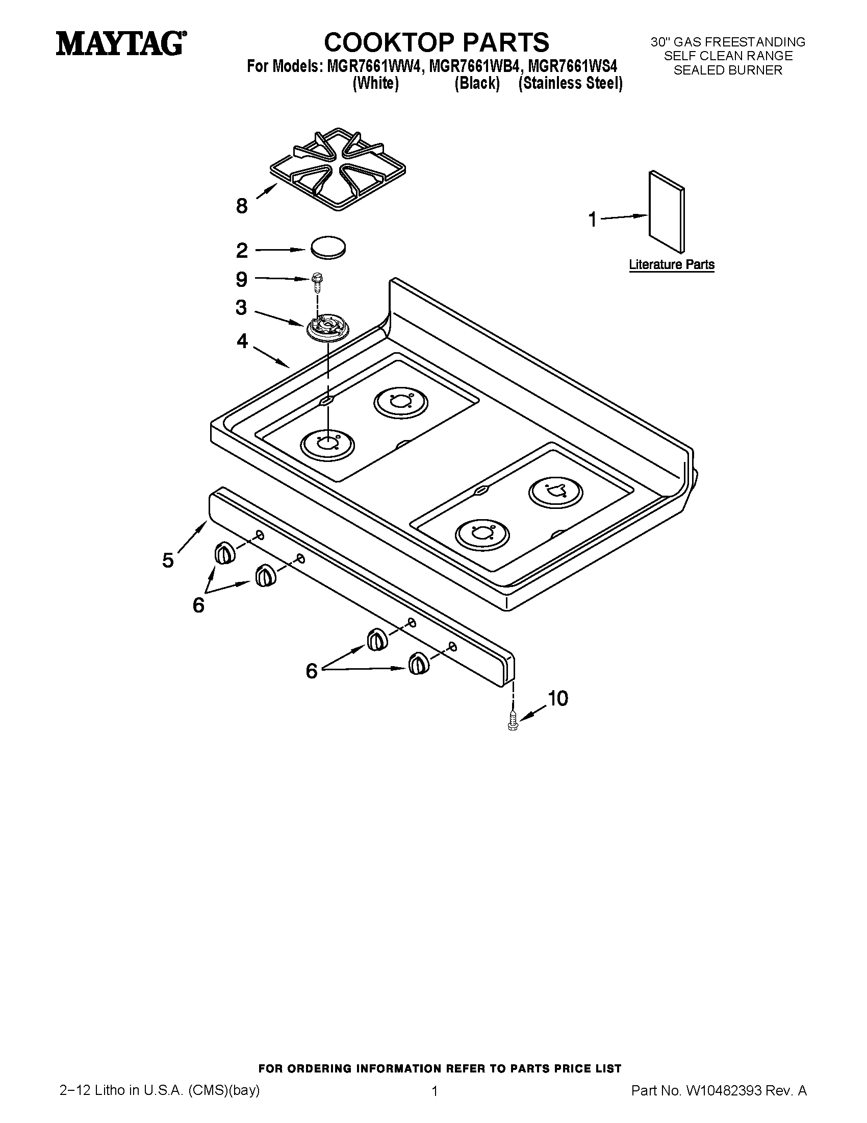 01 - COOKTOP PARTS