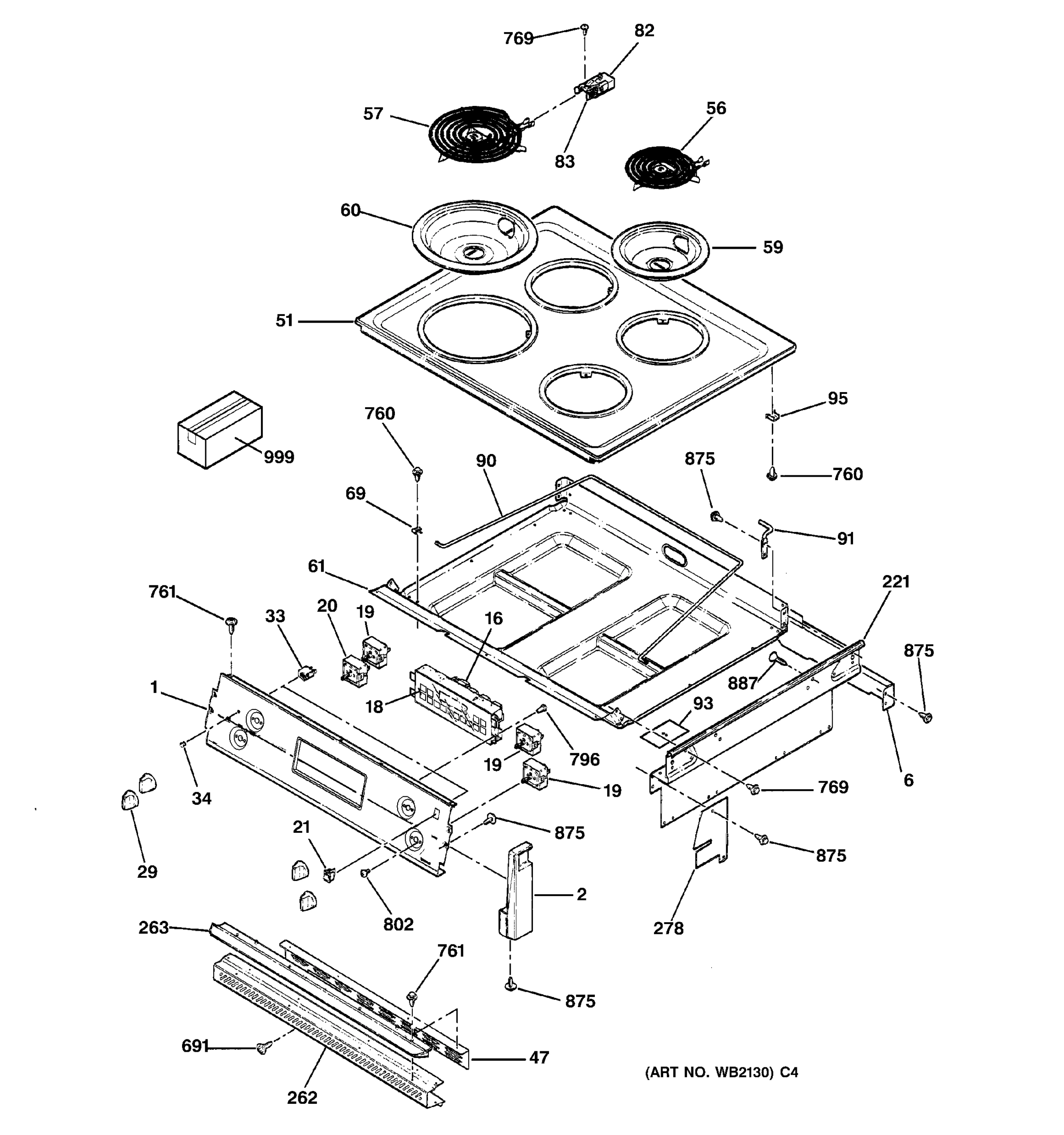 CONTROL PANEL & COOKTOP