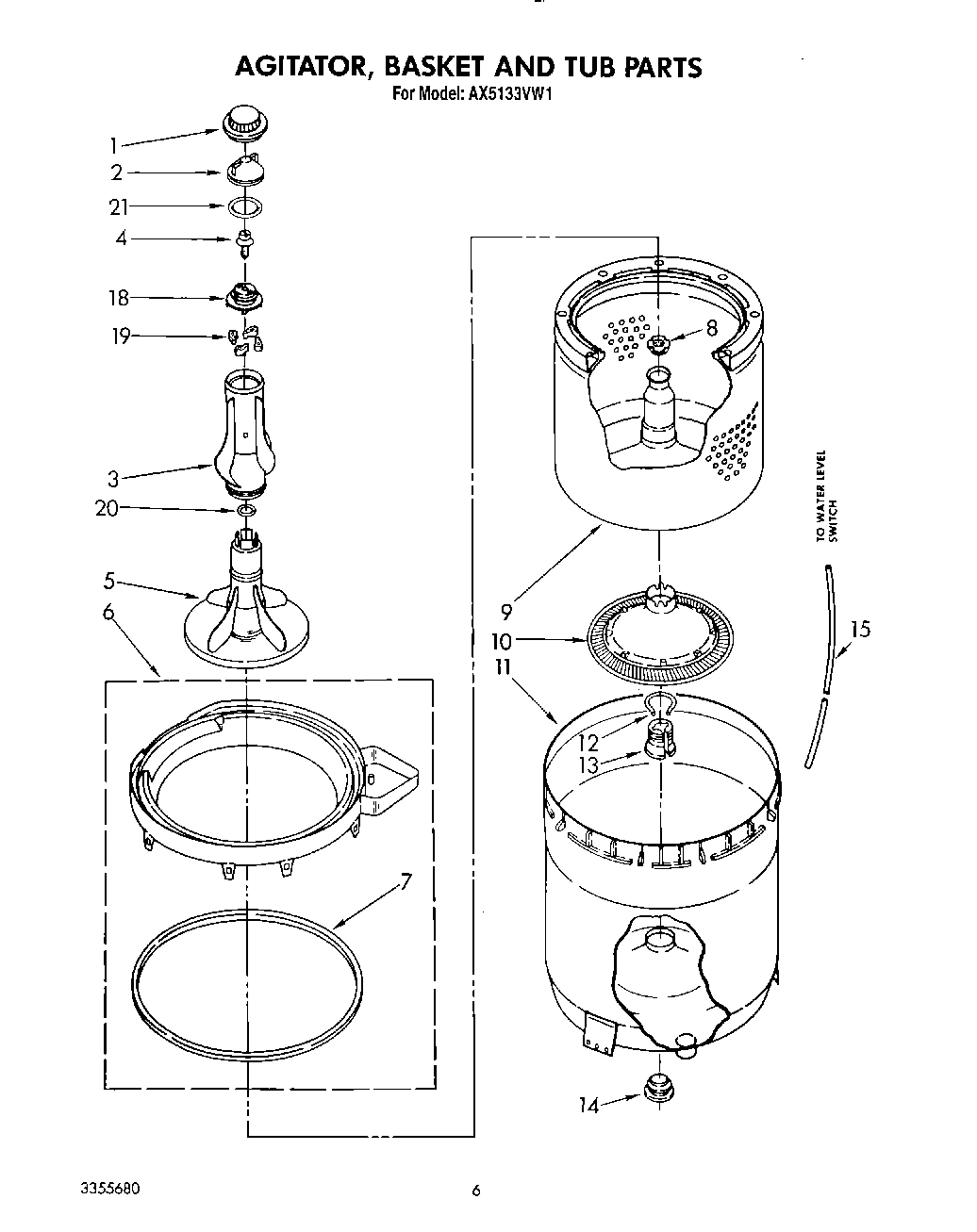 04 - AGITATOR, BASKET AND TUB