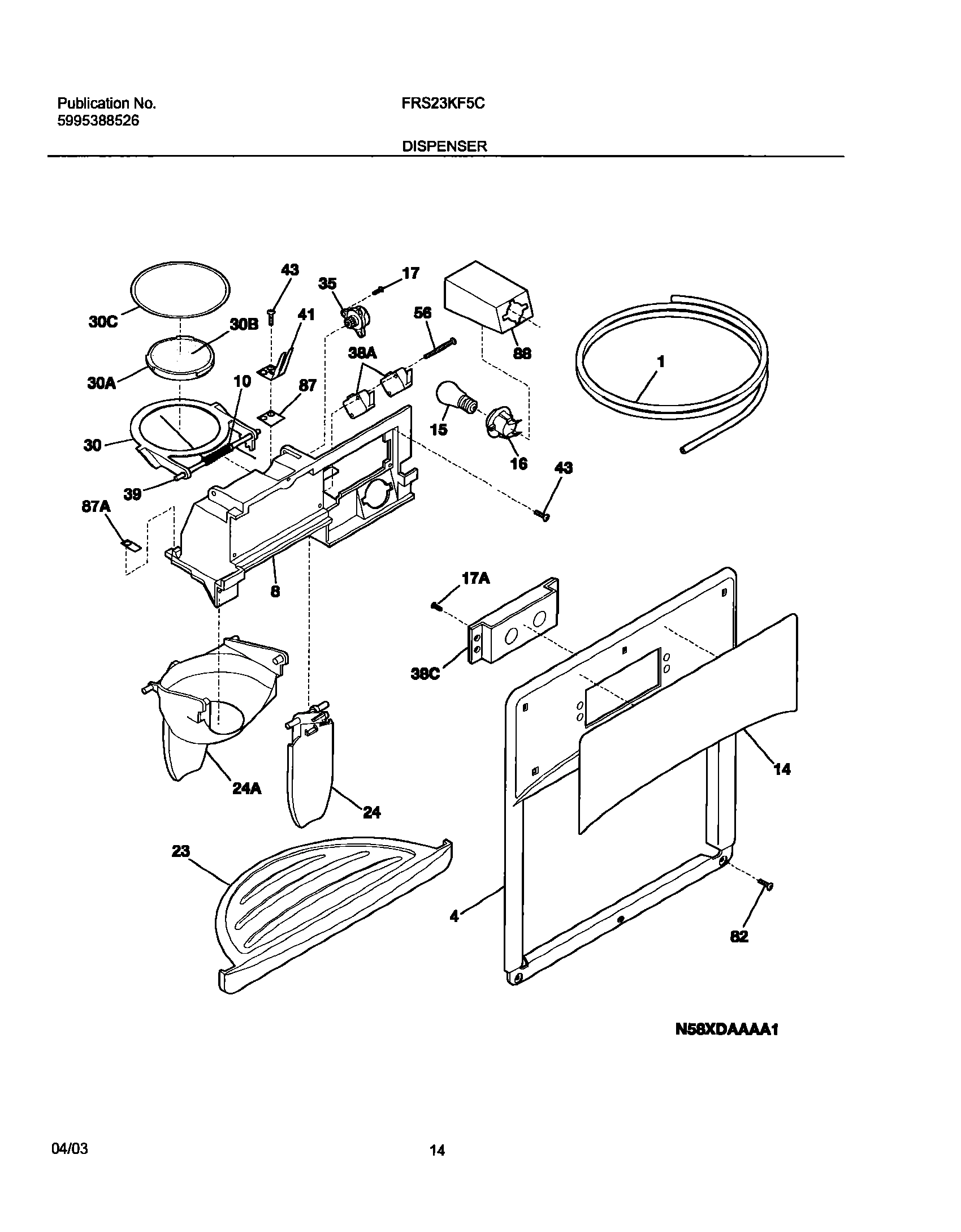 15 - ICE & WATER DISPENSER