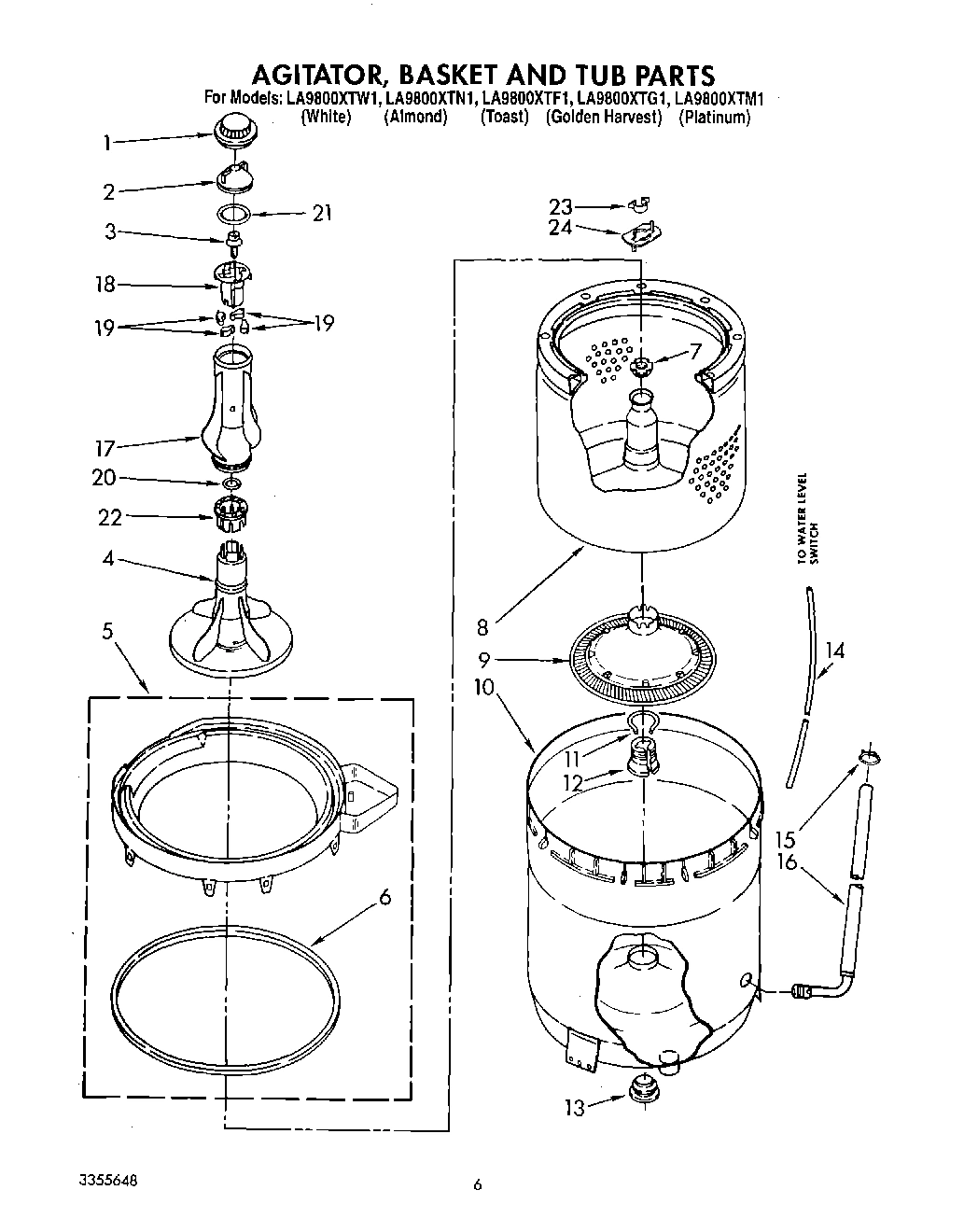 04 - AGITATOR, BASKET AND TUB