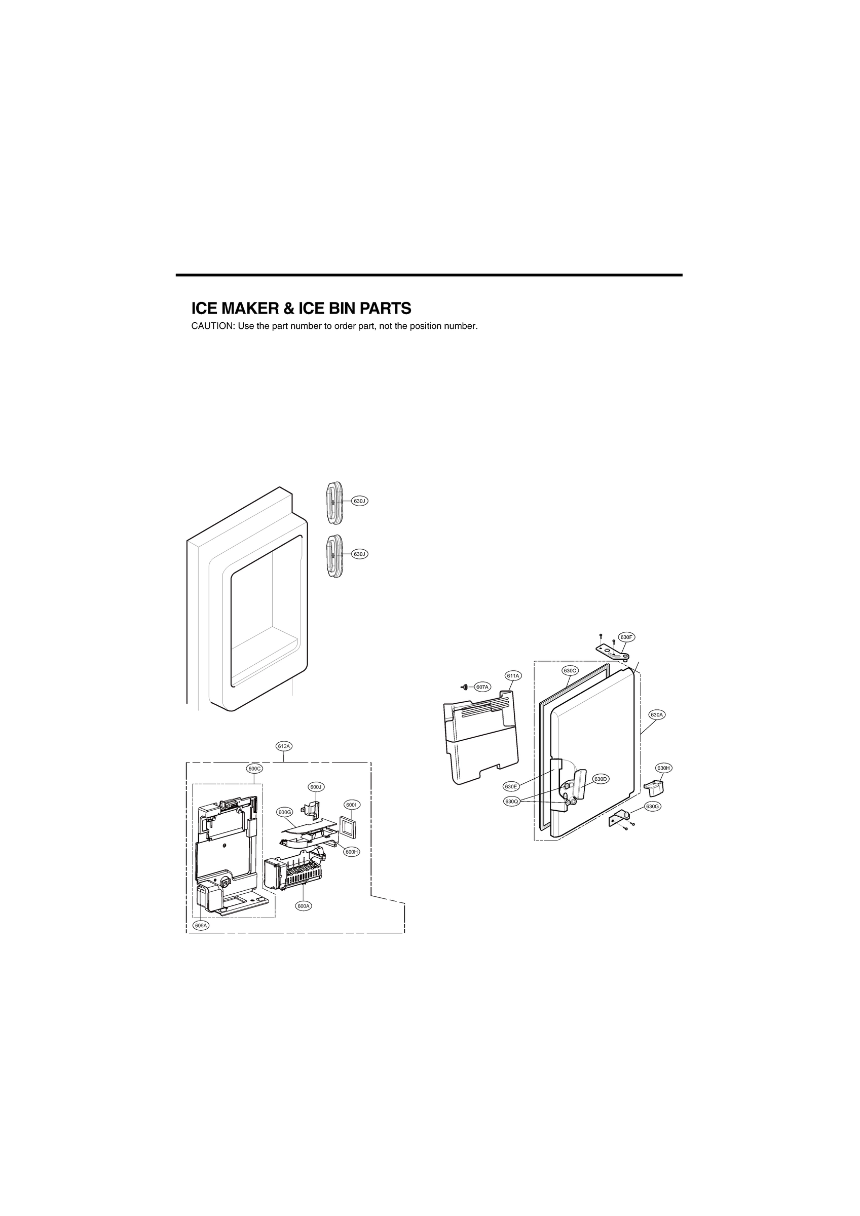 ICE MAKER & ICE BIN PARTS