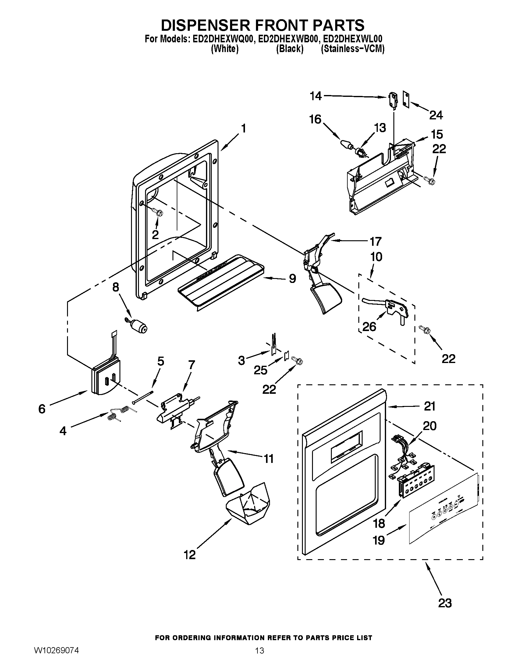 08 - DISPENSER FRONT PARTS