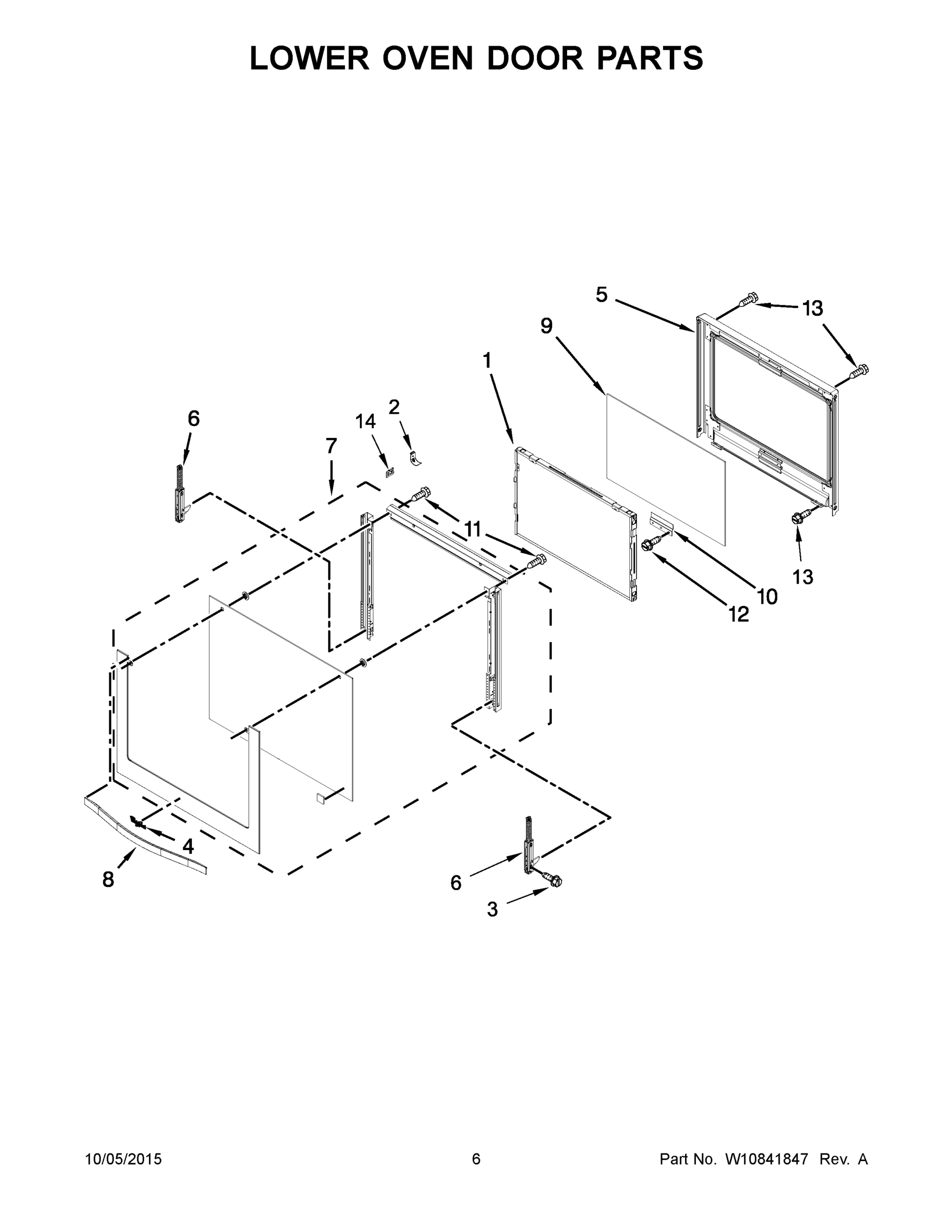 04 - LOWER OVEN DOOR PARTS
