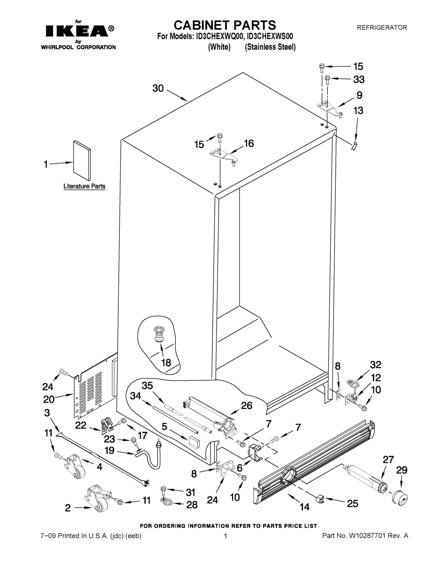 01 - CABINET PARTS