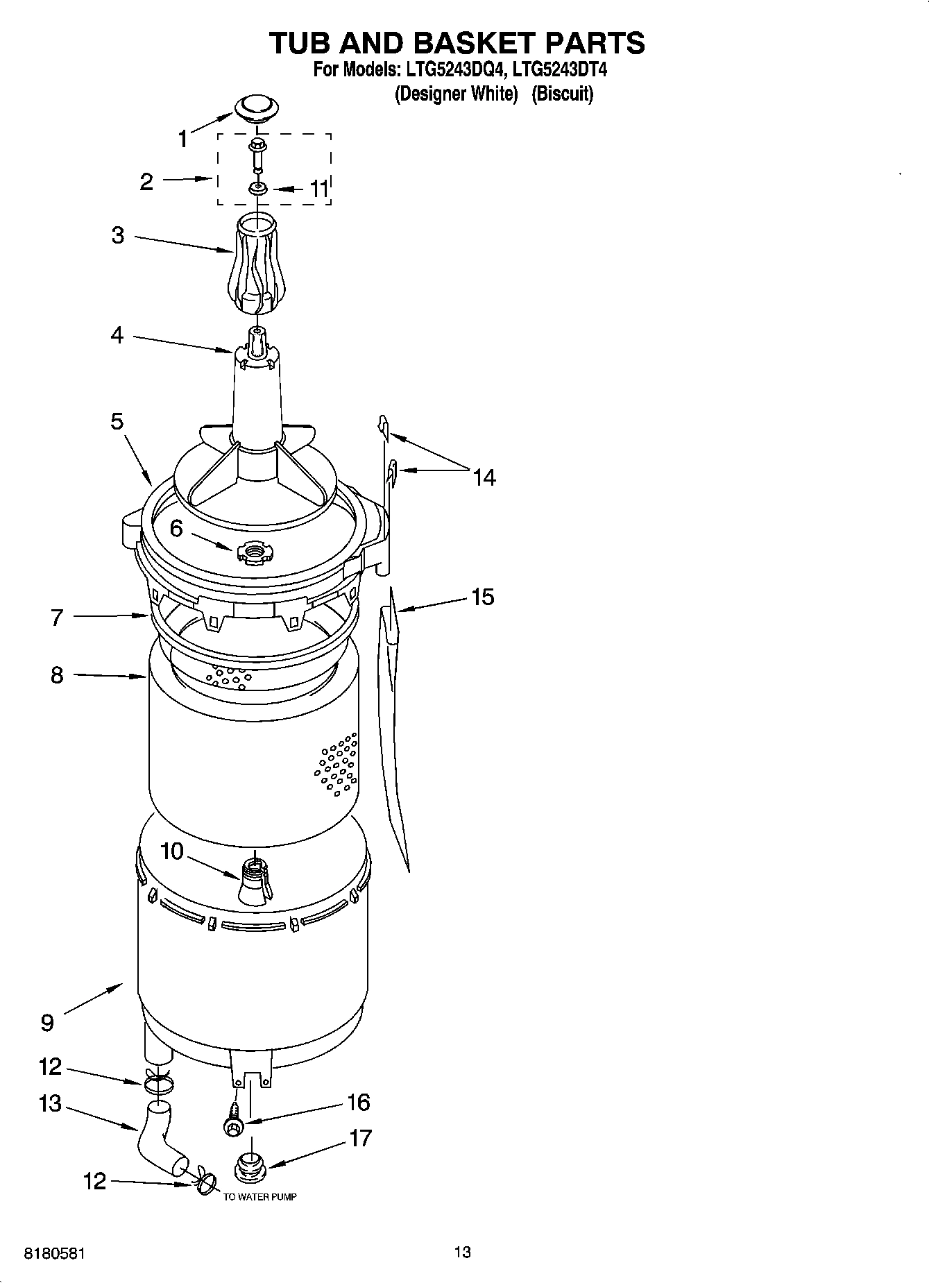 10 - TUB AND BASKET PARTS