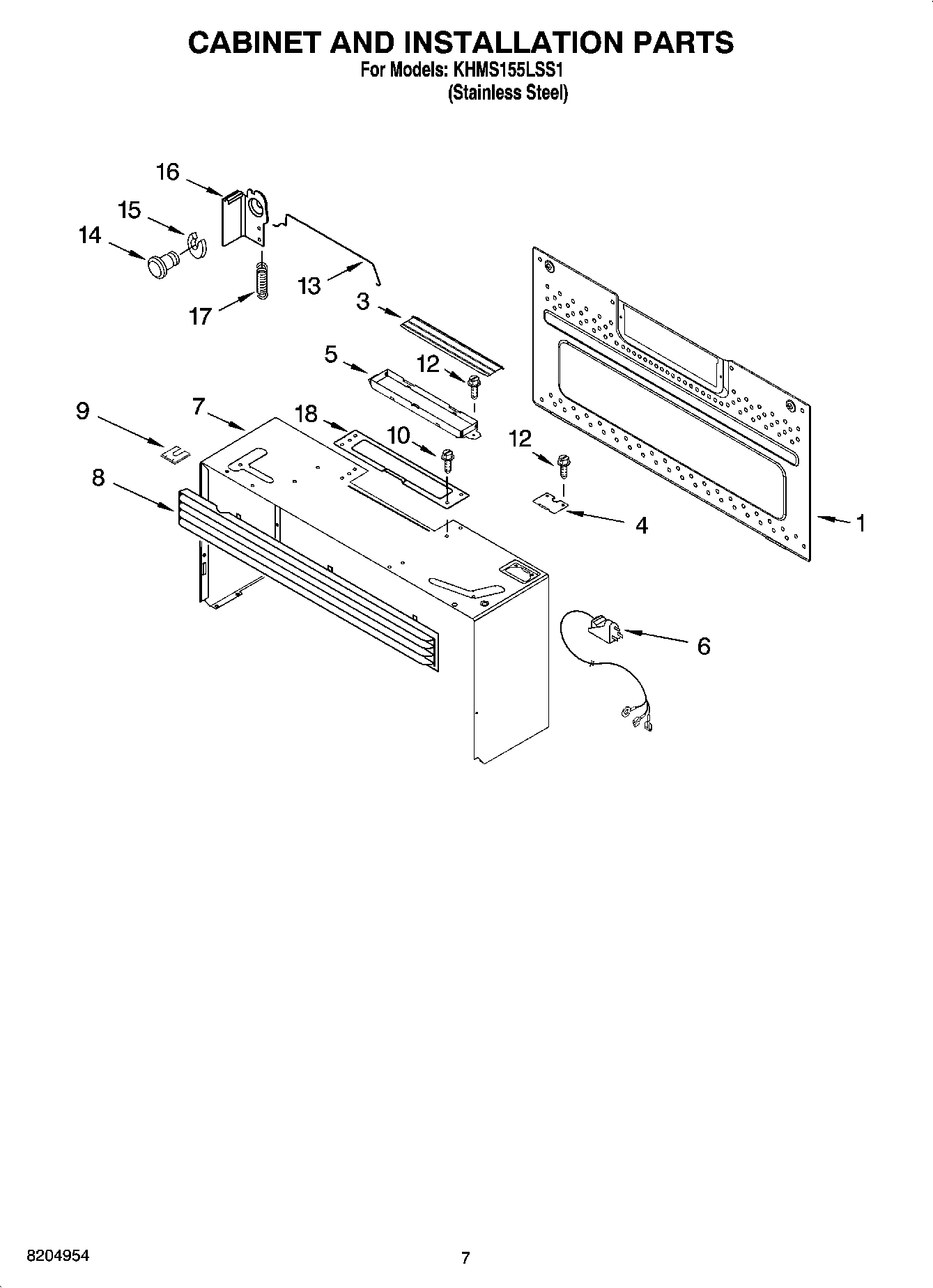 06 - CABINET AND INSTALLATION PARTS