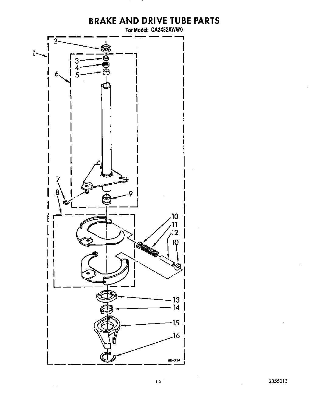 11 - BRAKE AND DRIVE TUBE