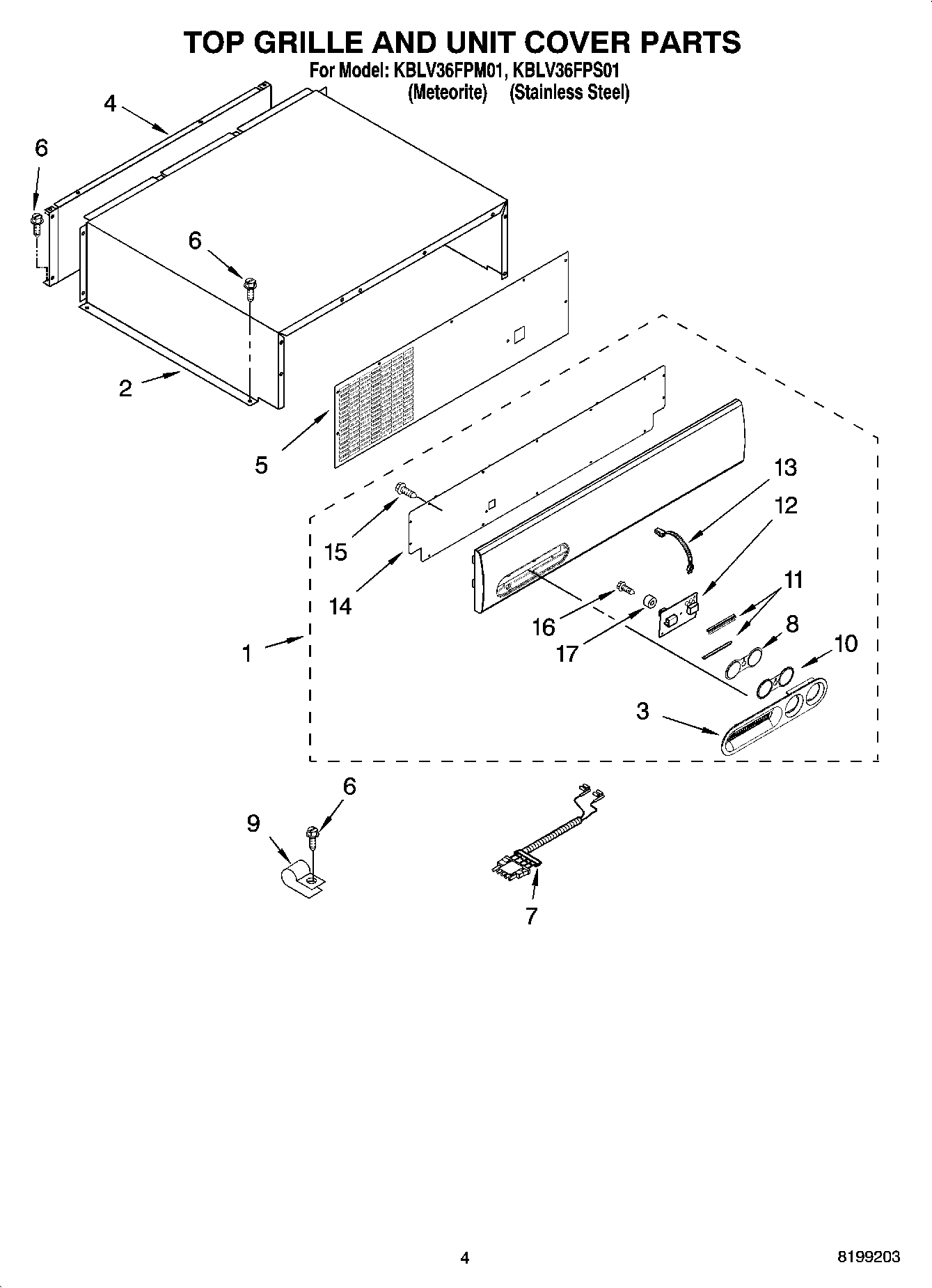 03 - TOP GRILLE AND UNIT COVER PARTS