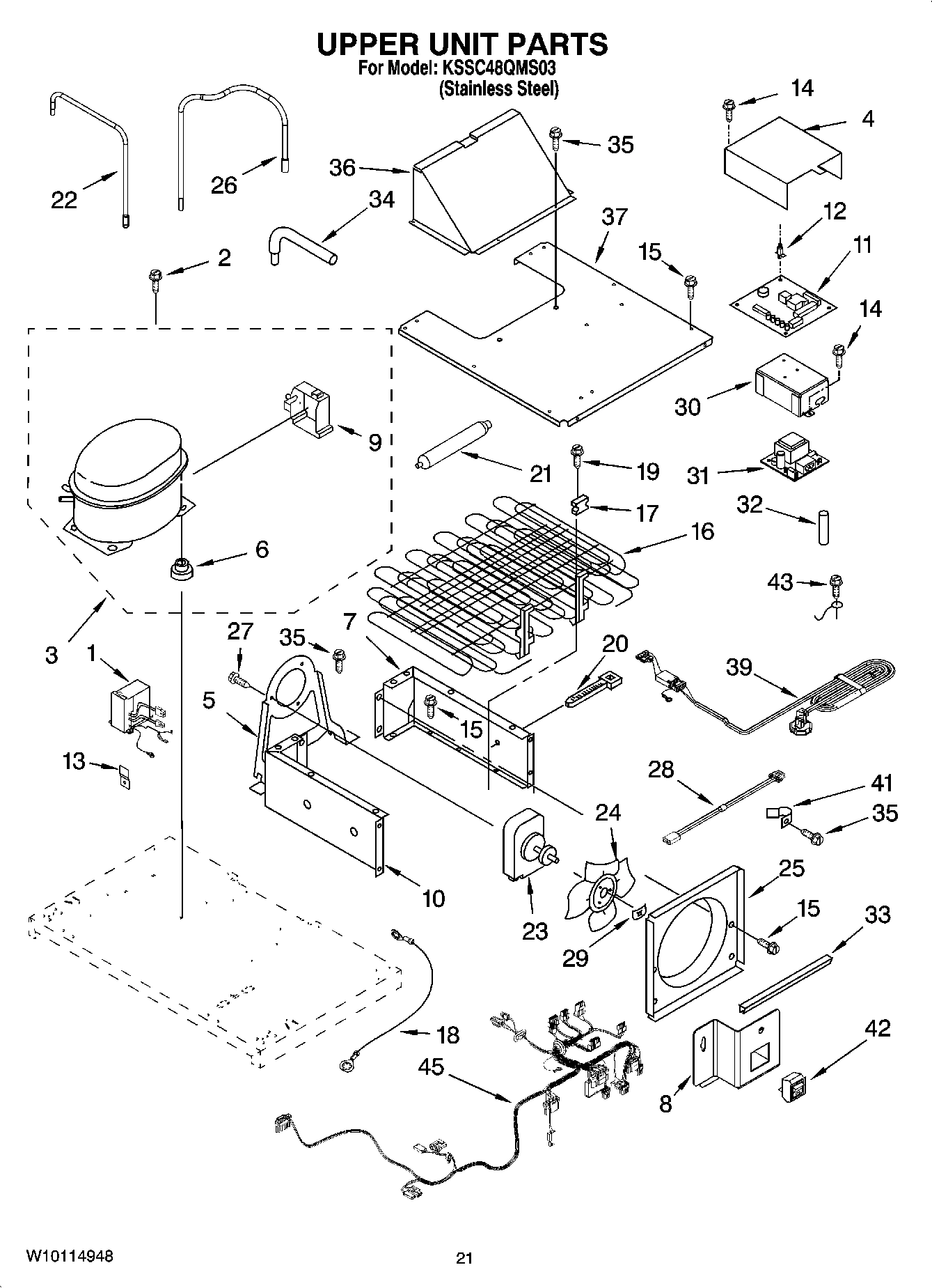 13 - UPPER UNIT PARTS