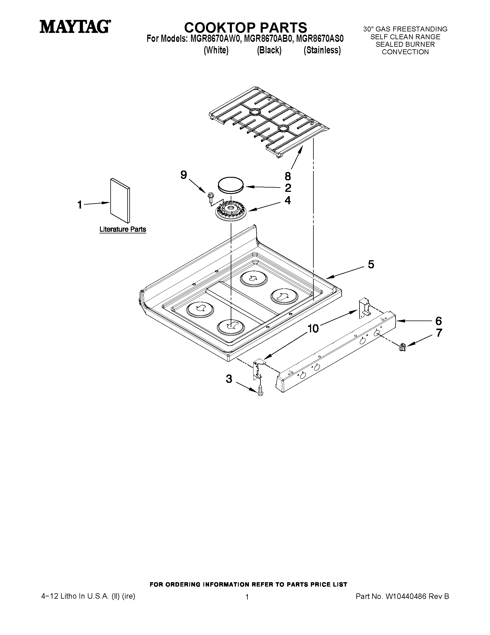 01 - COOKTOP PARTS