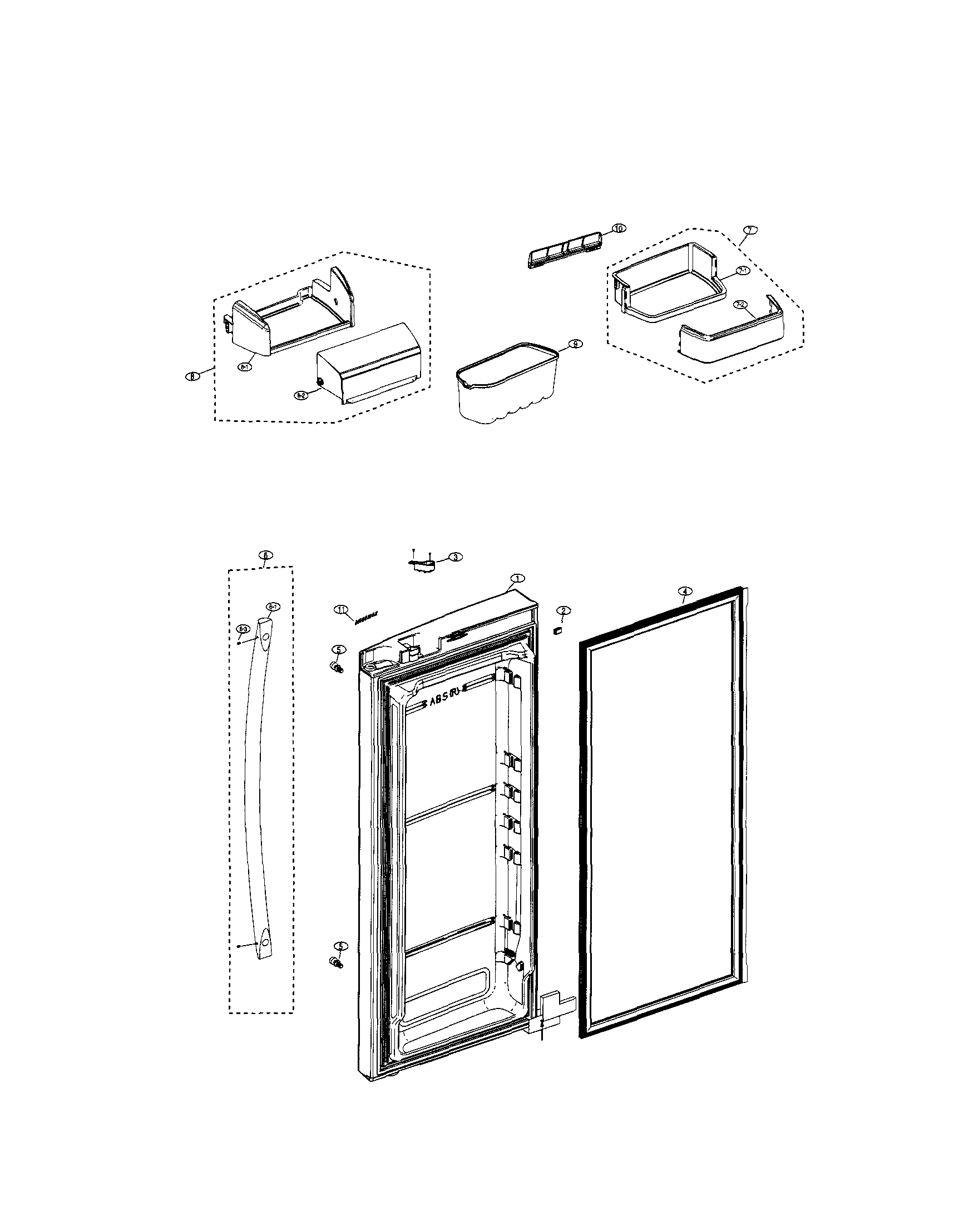 REFRIGERATOR RIGHT DOOR